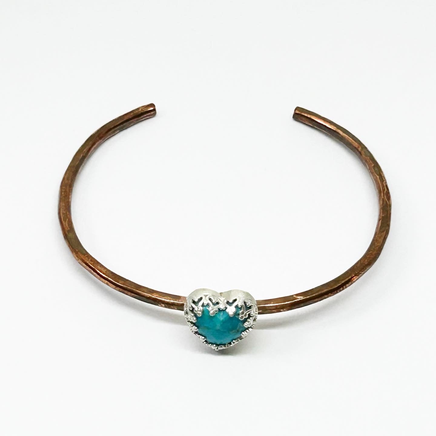 Turquoise Heart Lucky Horseshoe Cuff Bracelet #101 - Jennifer Cervelli Jewelry