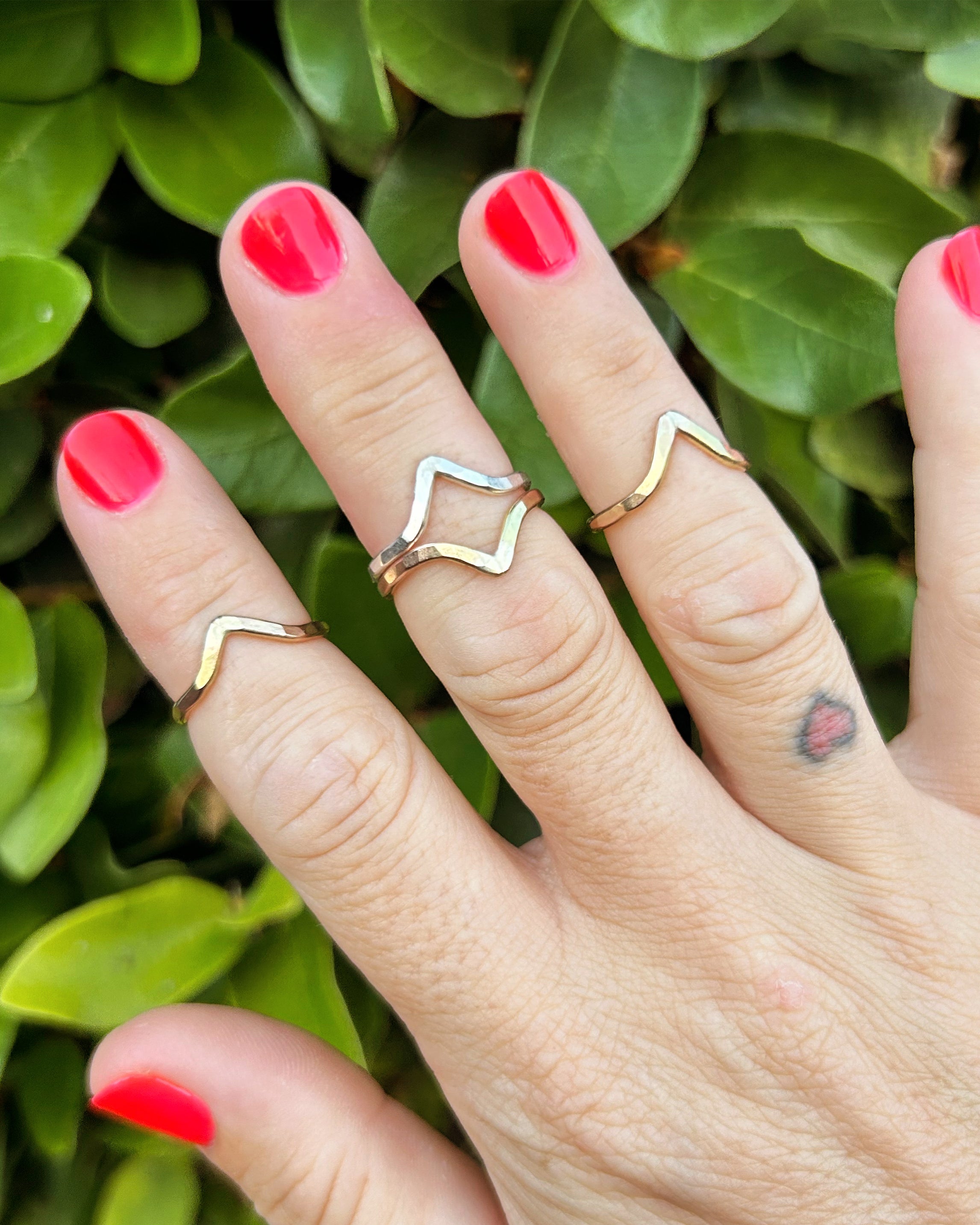 Chevron Stacking Ring - Jennifer Cervelli Jewelry