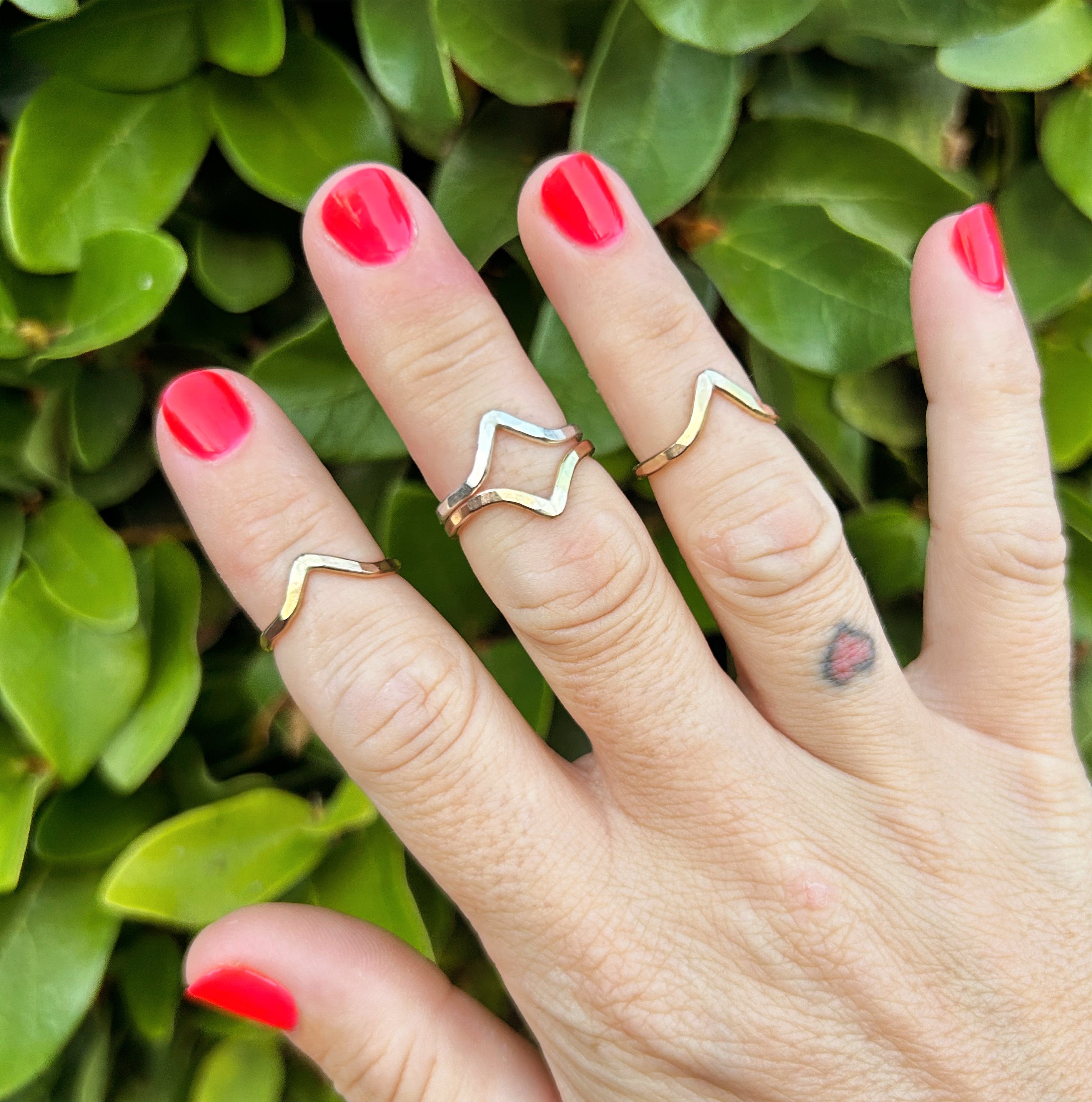 Chevron Stacking Ring - Jennifer Cervelli Jewelry