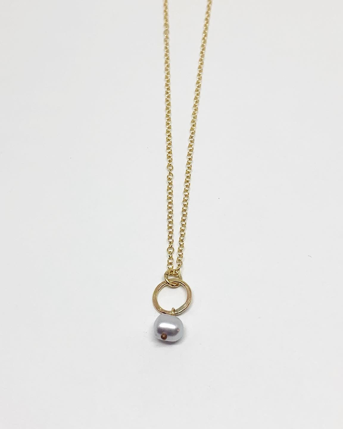 Pearl Drop Charm Necklace - Jennifer Cervelli Jewelry