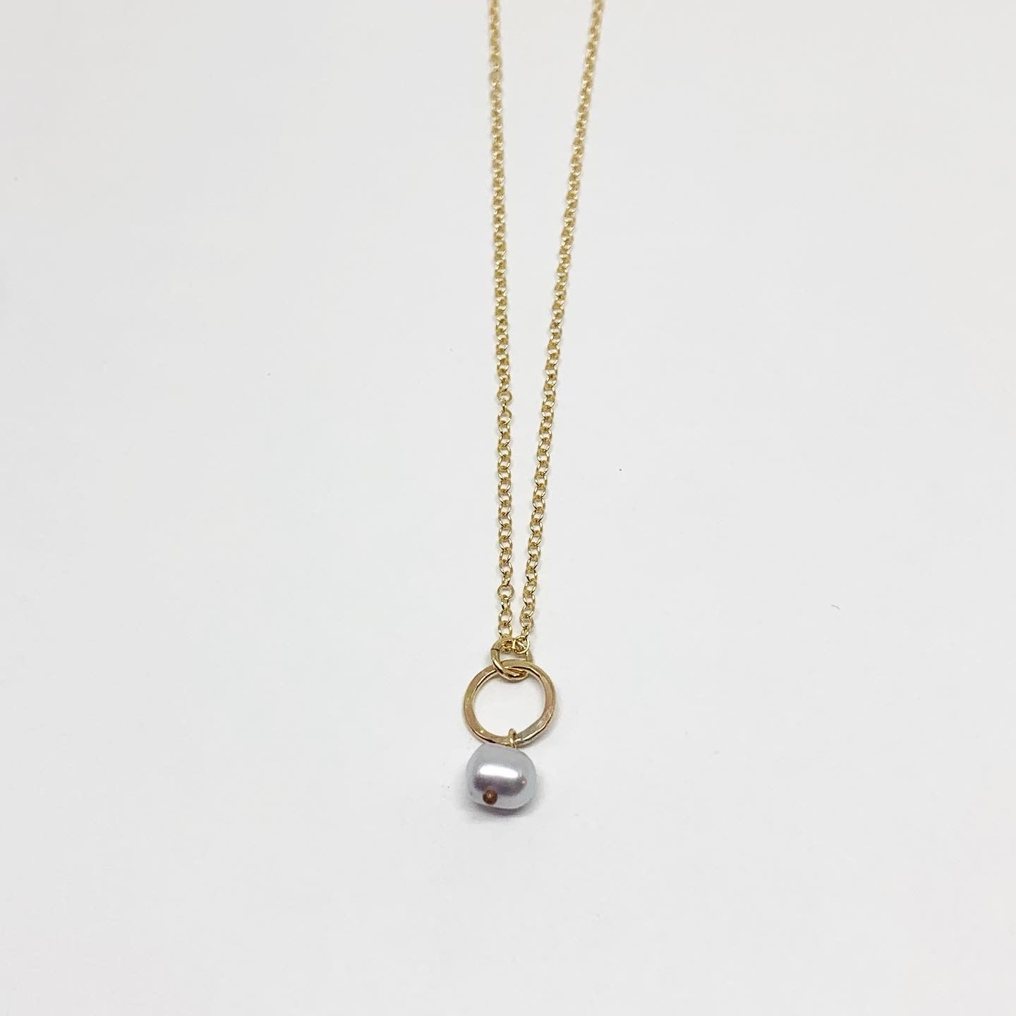Pearl Drop Charm Necklace - Jennifer Cervelli Jewelry