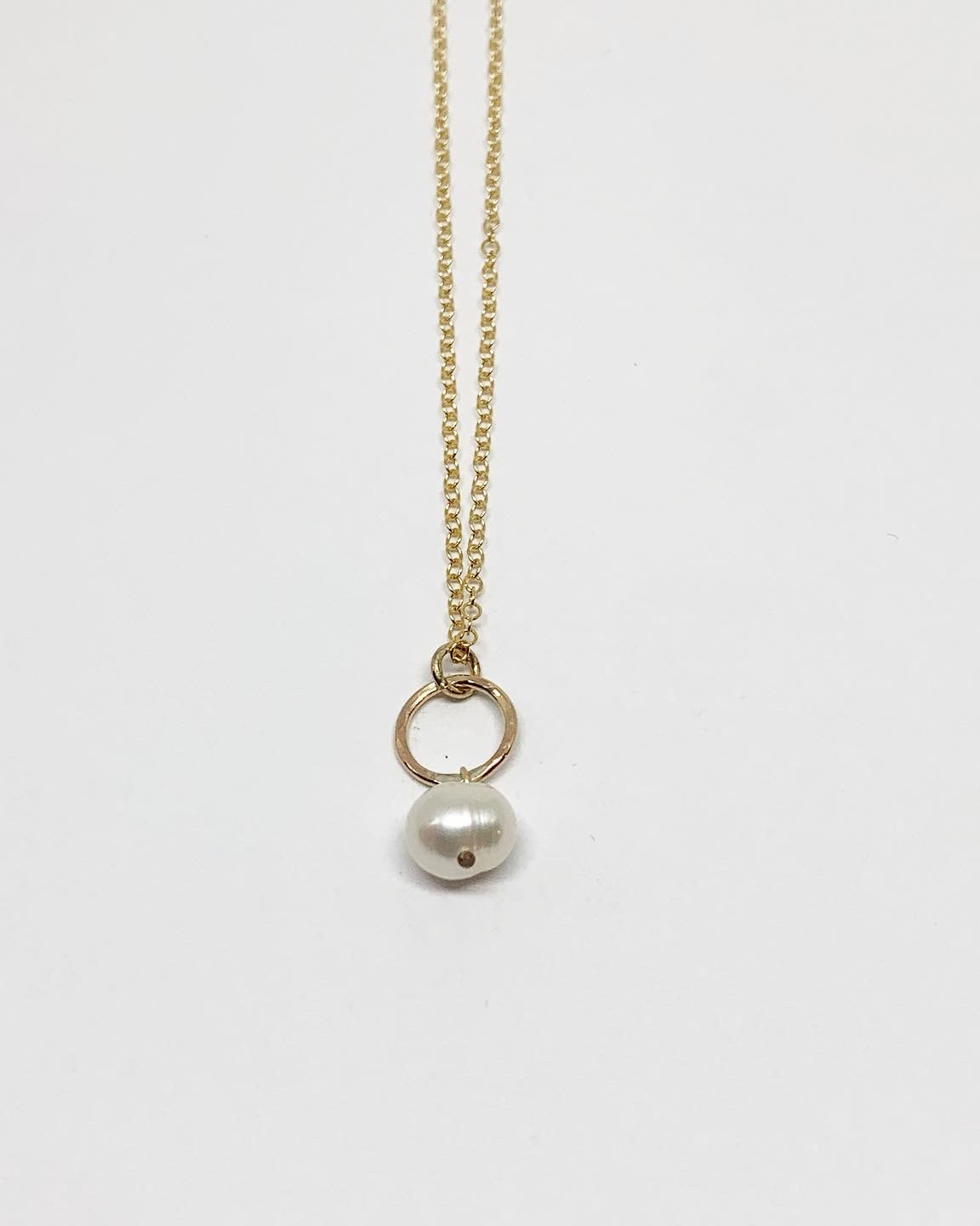 Pearl Drop Charm Necklace - Jennifer Cervelli Jewelry