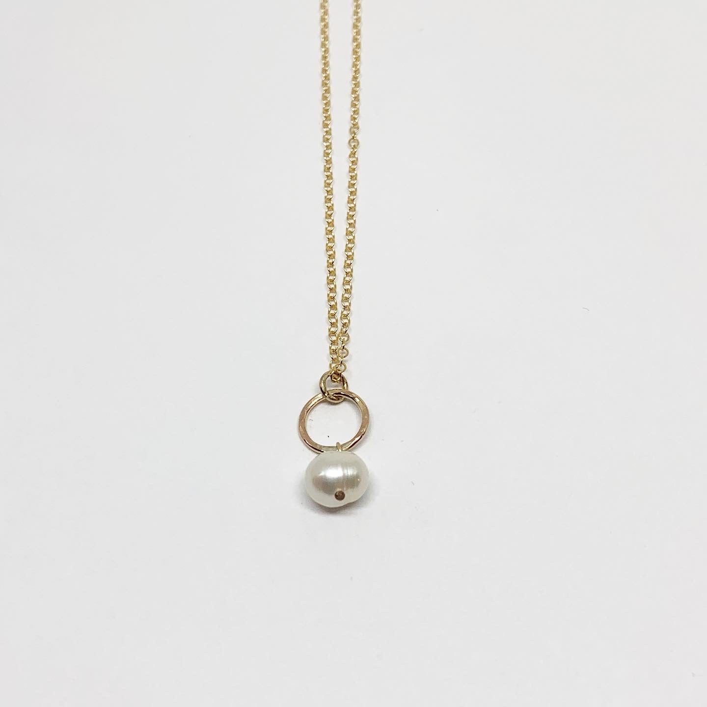 Pearl Drop Charm Necklace - Jennifer Cervelli Jewelry