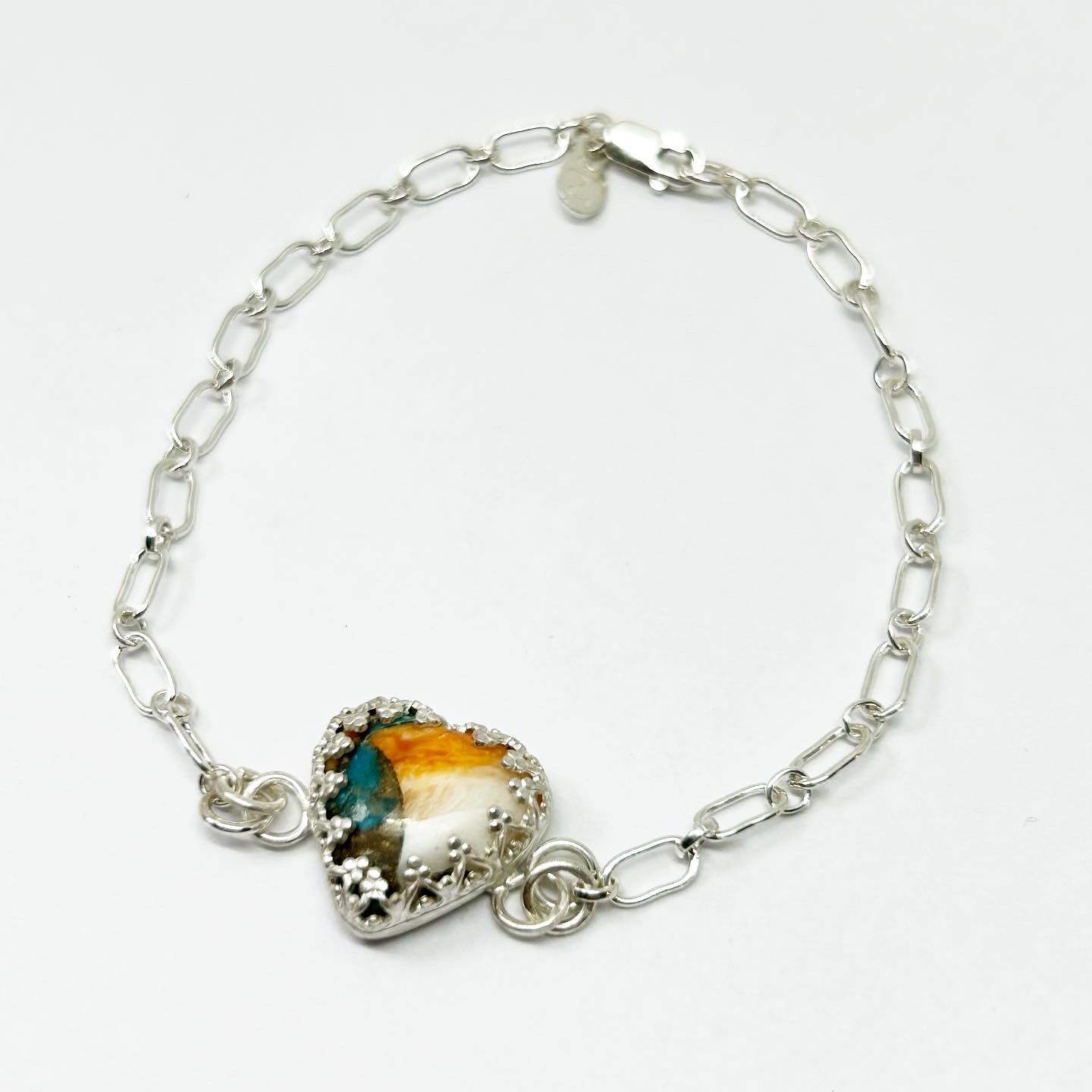 Copper Turquoise Opal Heart Bracelet #203 - Jennifer Cervelli Jewelry