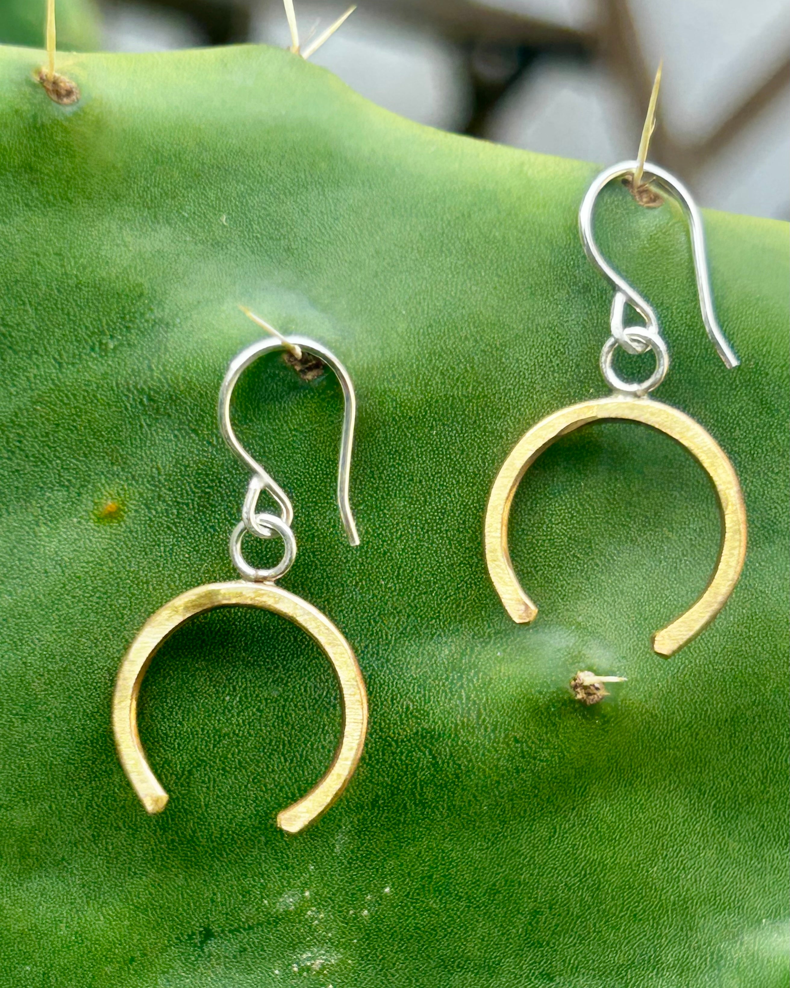 Lucky Horseshoe Drop Earrings - Jennifer Cervelli Jewelry