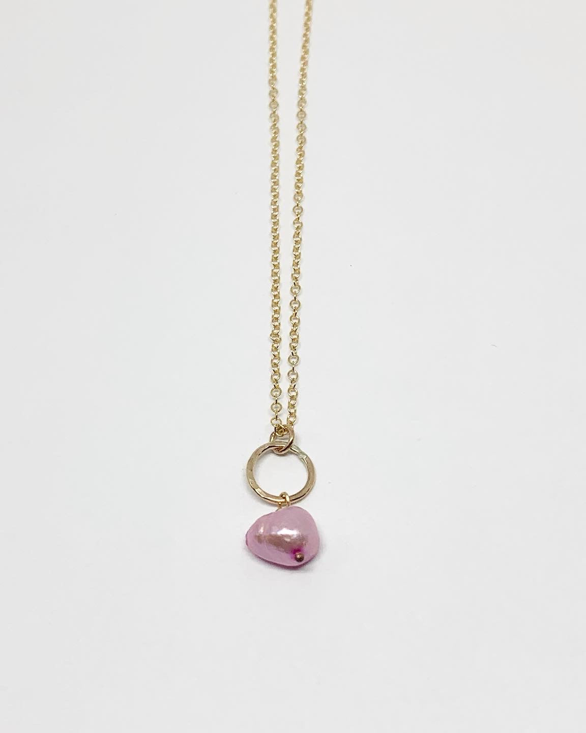Pearl Drop Charm Necklace - Jennifer Cervelli Jewelry