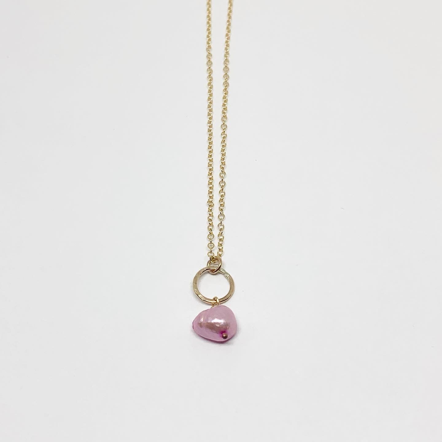 Pearl Drop Charm Necklace - Jennifer Cervelli Jewelry