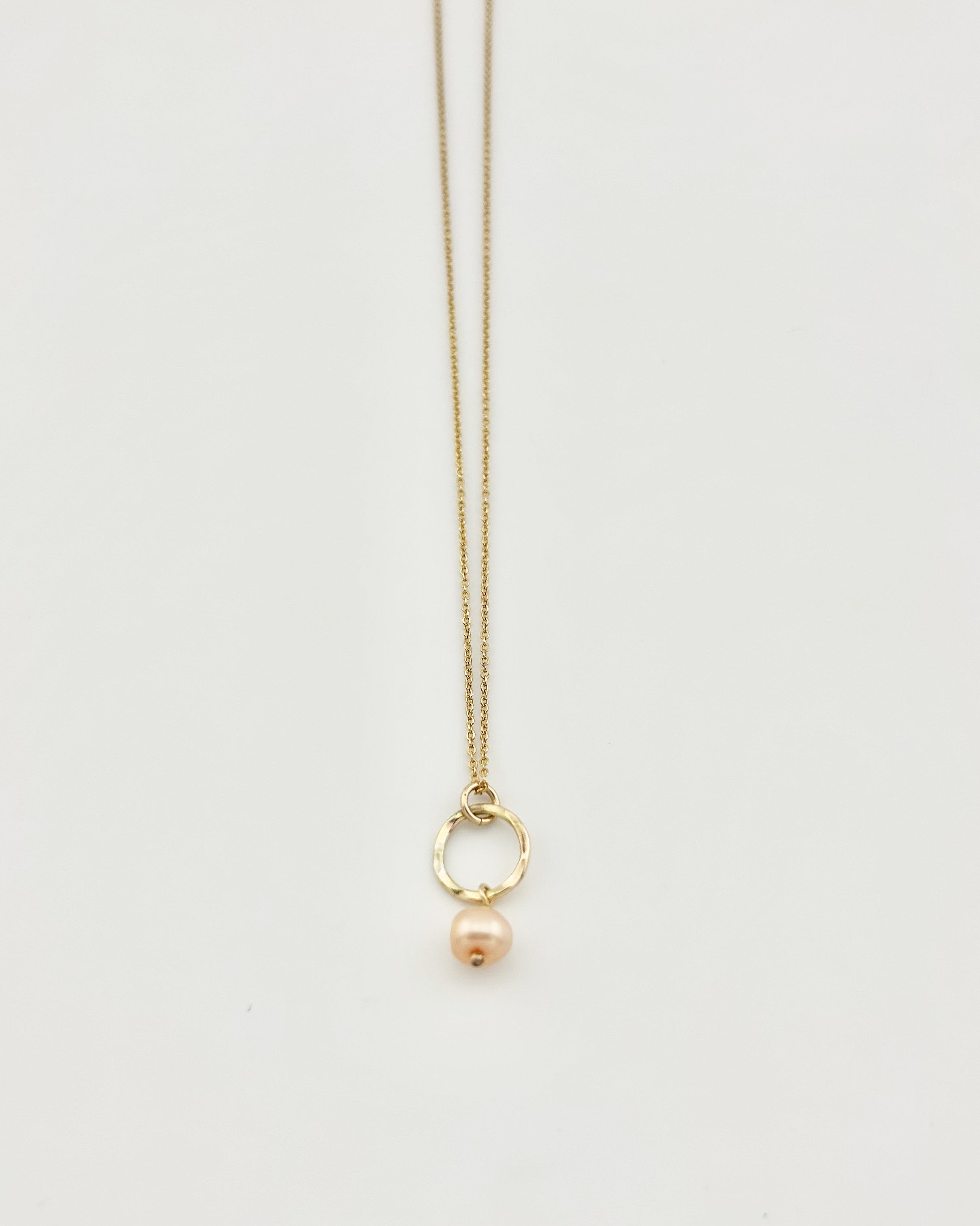 Pearl Drop Charm Necklace - Jennifer Cervelli Jewelry