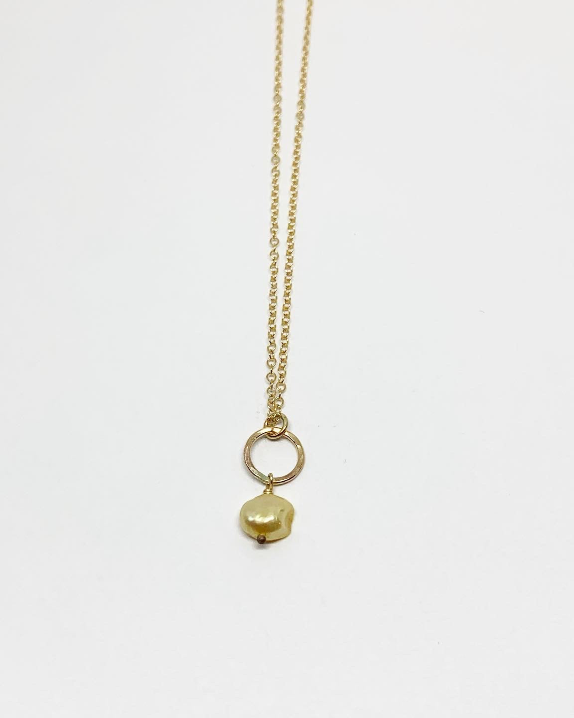 Pearl Drop Charm Necklace - Jennifer Cervelli Jewelry