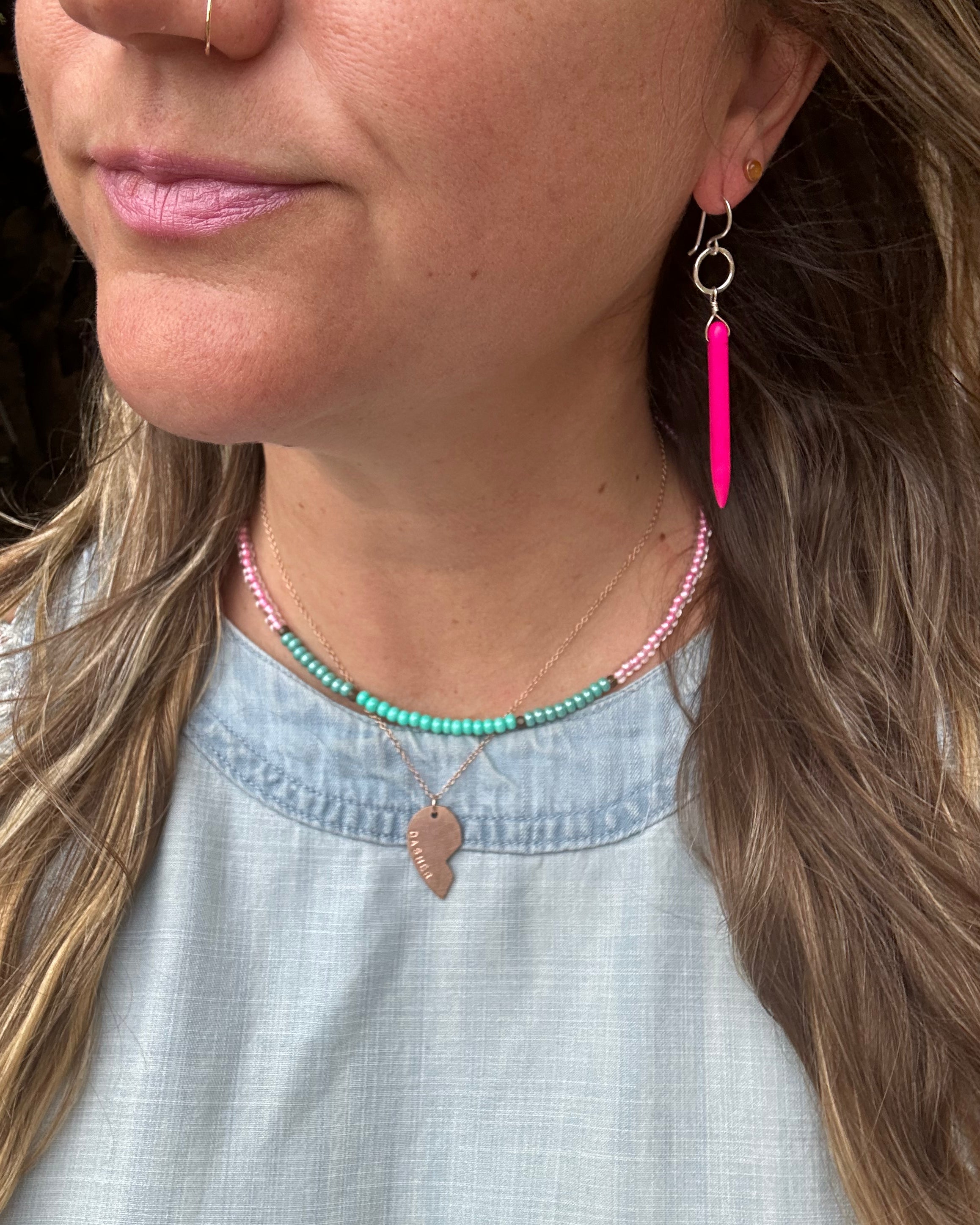 Howlite Drop Earrings - Desert Rose - Jennifer Cervelli Jewelry