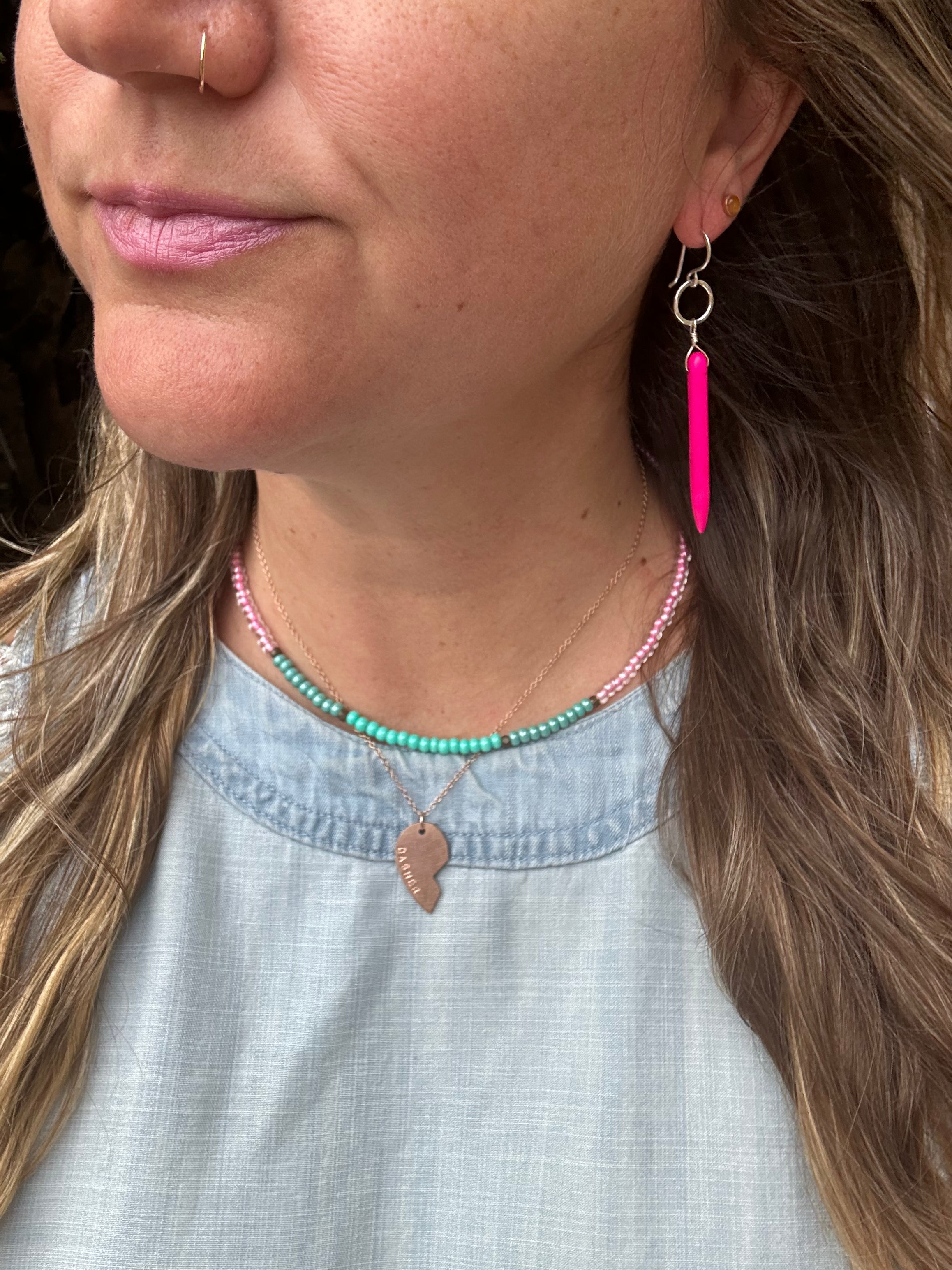 Howlite Drop Earrings - Desert Rose - Jennifer Cervelli Jewelry