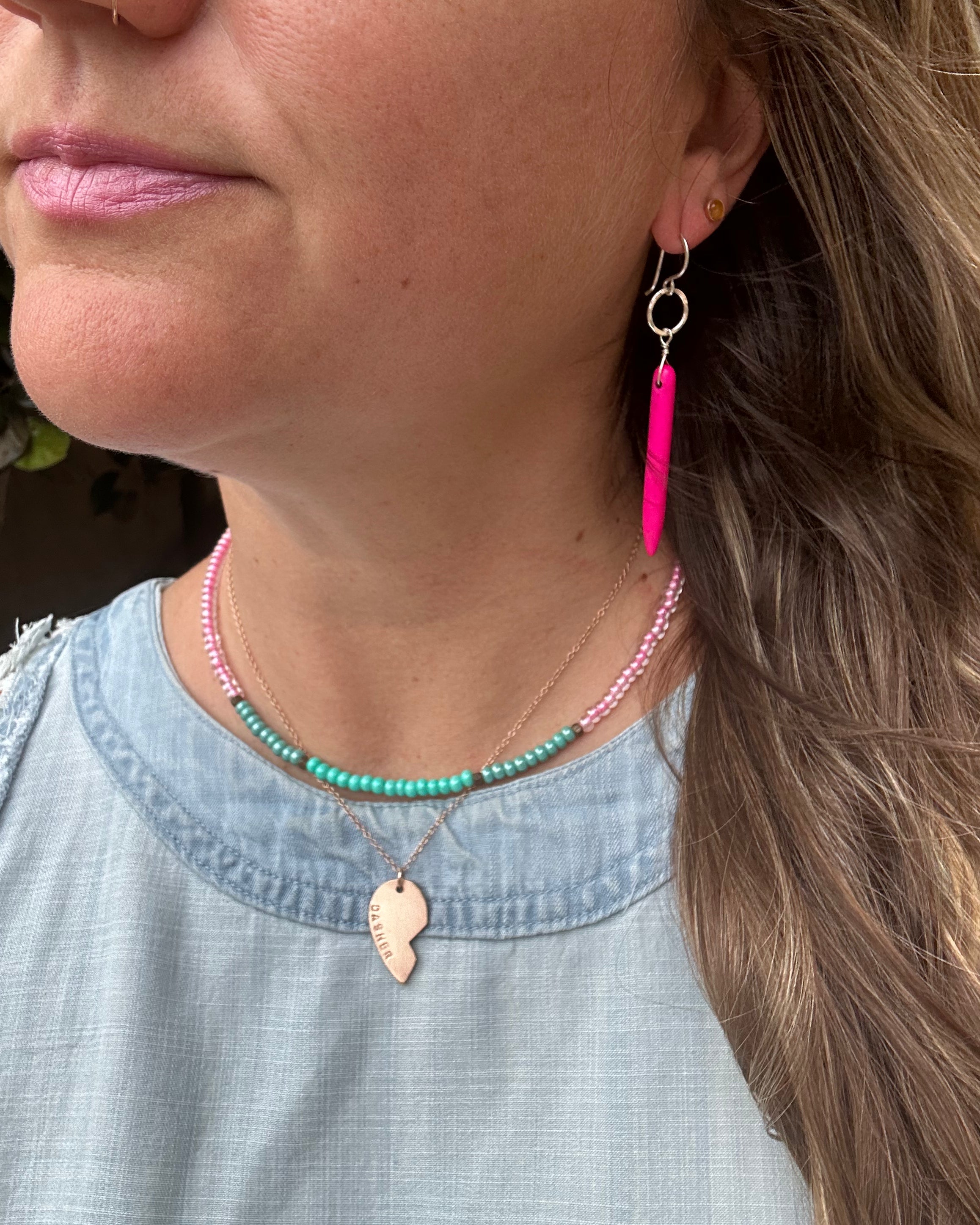 Howlite Drop Earrings - Desert Rose - Jennifer Cervelli Jewelry