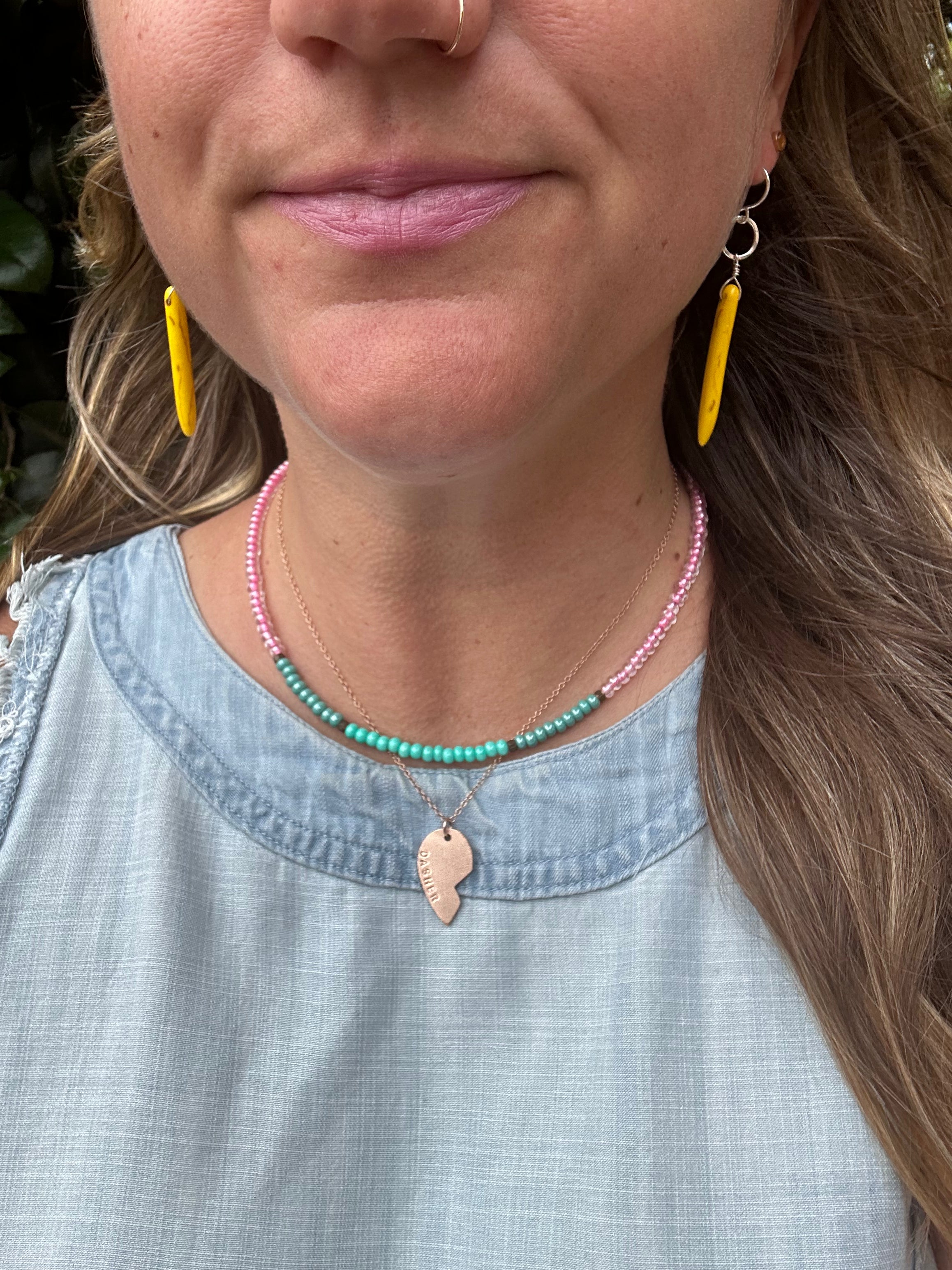 Howlite Drop Earrings - Golden Sun - Jennifer Cervelli Jewelry