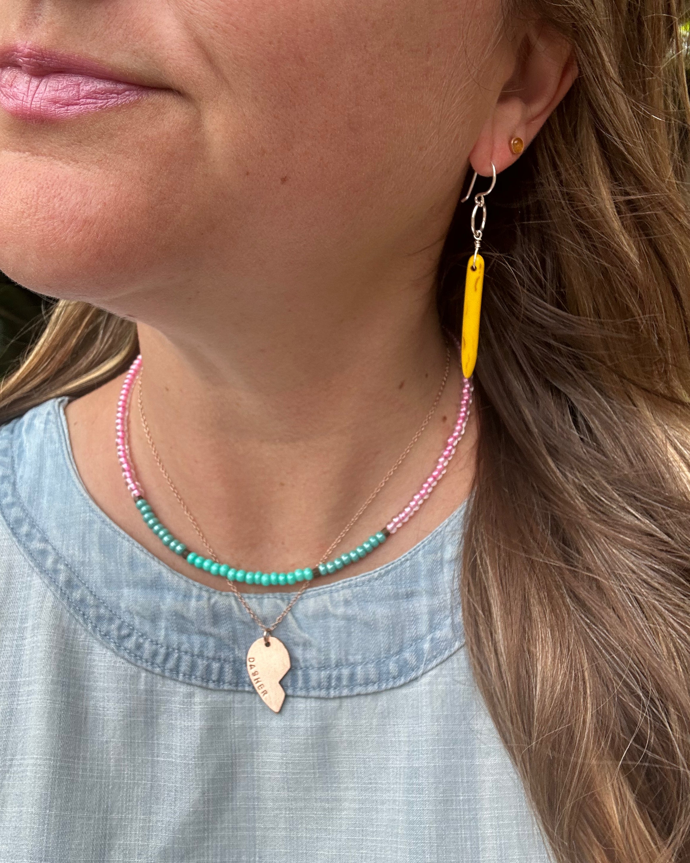 Howlite Drop Earrings - Golden Sun - Jennifer Cervelli Jewelry