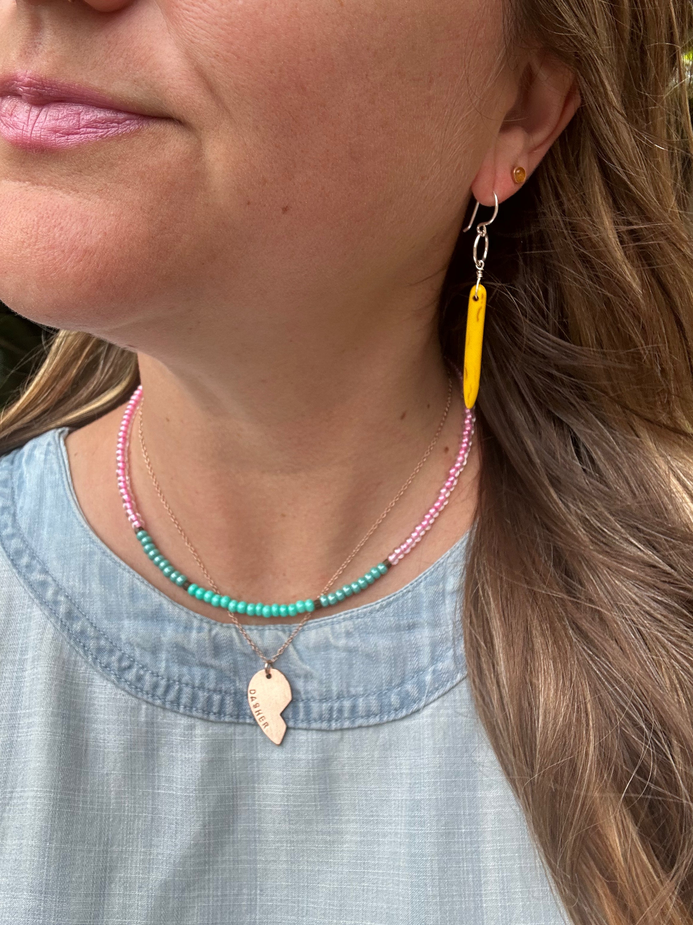 Howlite Drop Earrings - Golden Sun - Jennifer Cervelli Jewelry