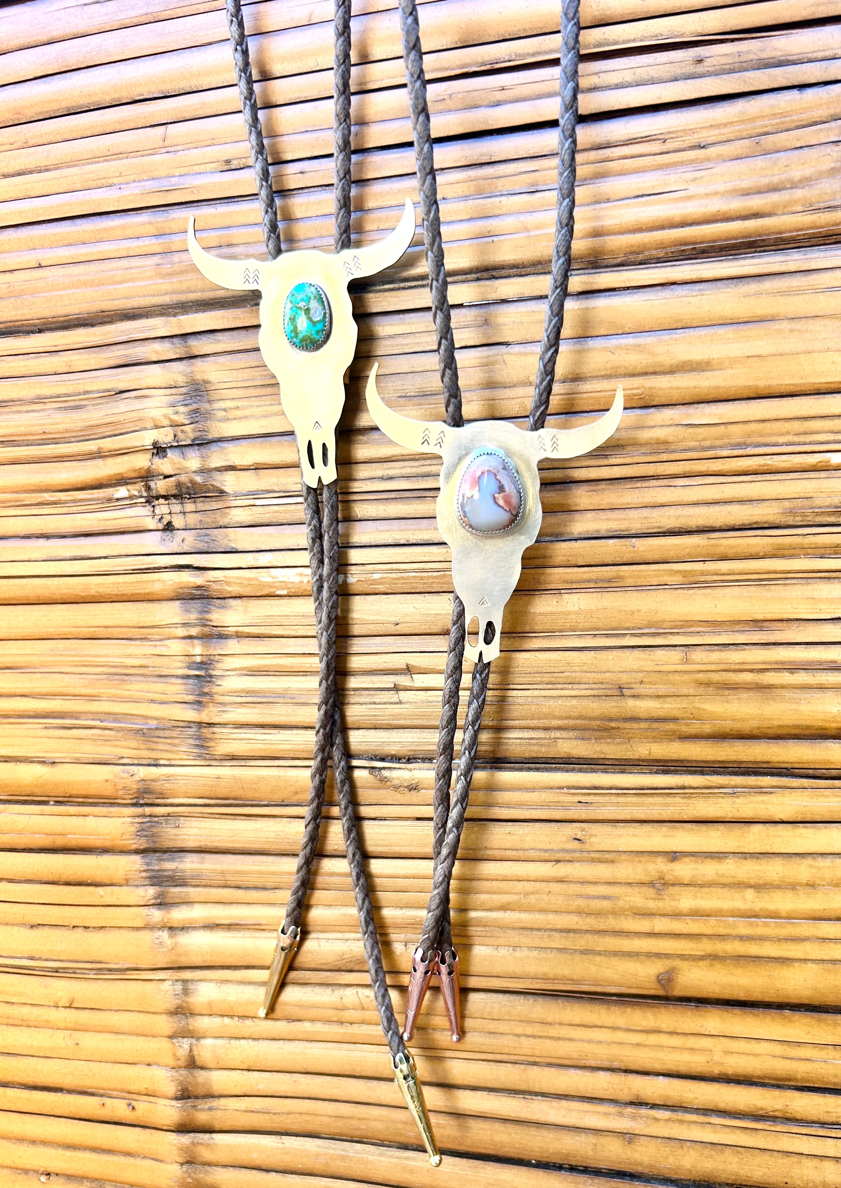 One of a Kind Fire Opal Bolo Tie #114 - Jennifer Cervelli Jewelry