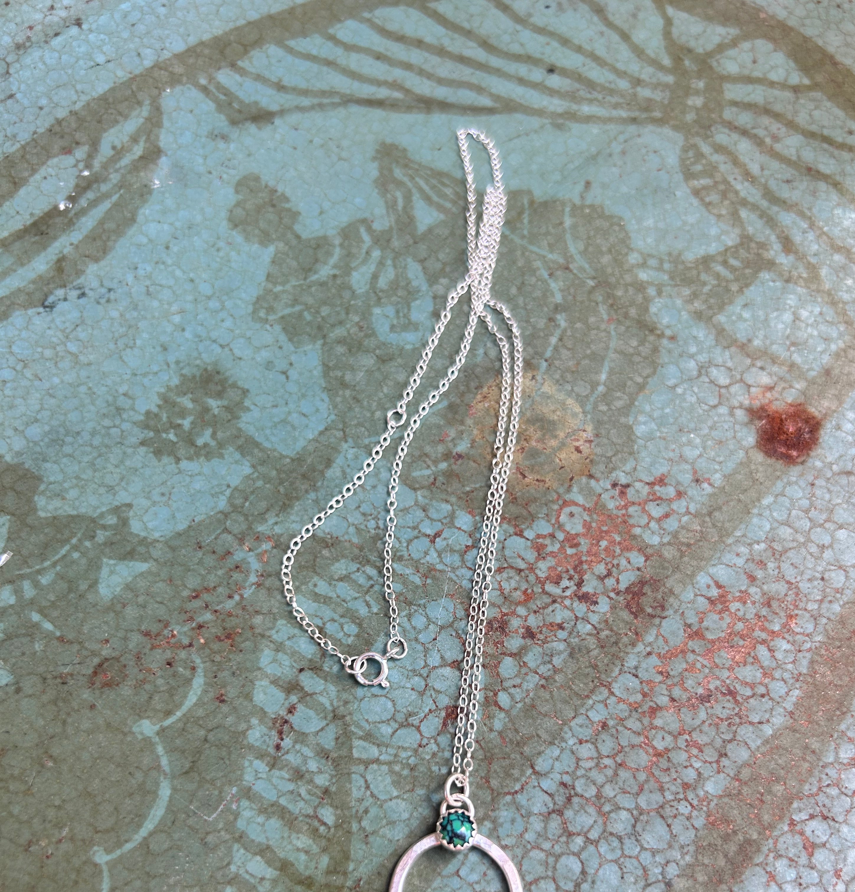 Share Luck - Lucky Horseshoe Charm Necklace - Turquoise - Jennifer Cervelli Jewelry