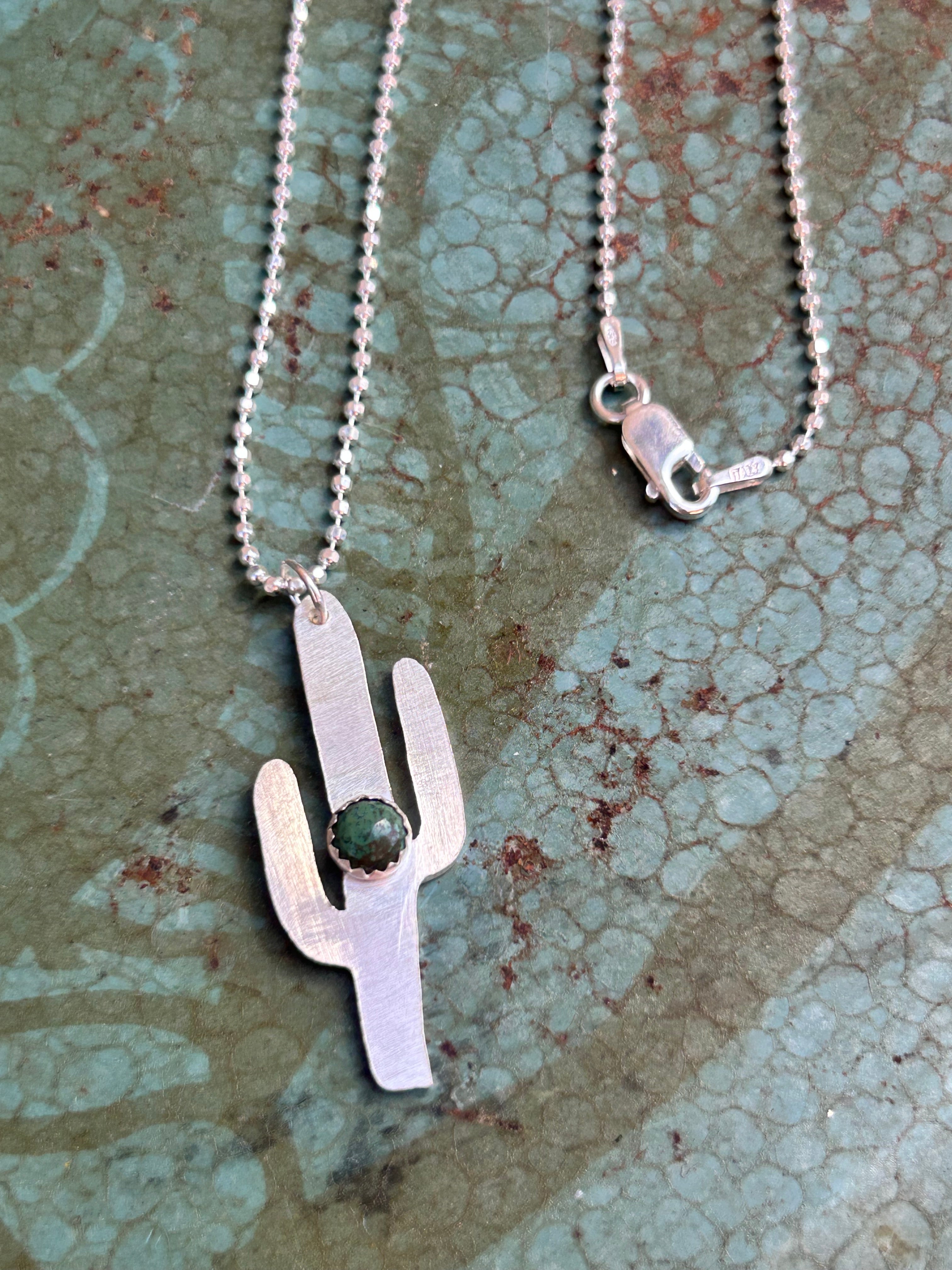 Turquoise Cactus Necklace - Jennifer Cervelli Jewelry