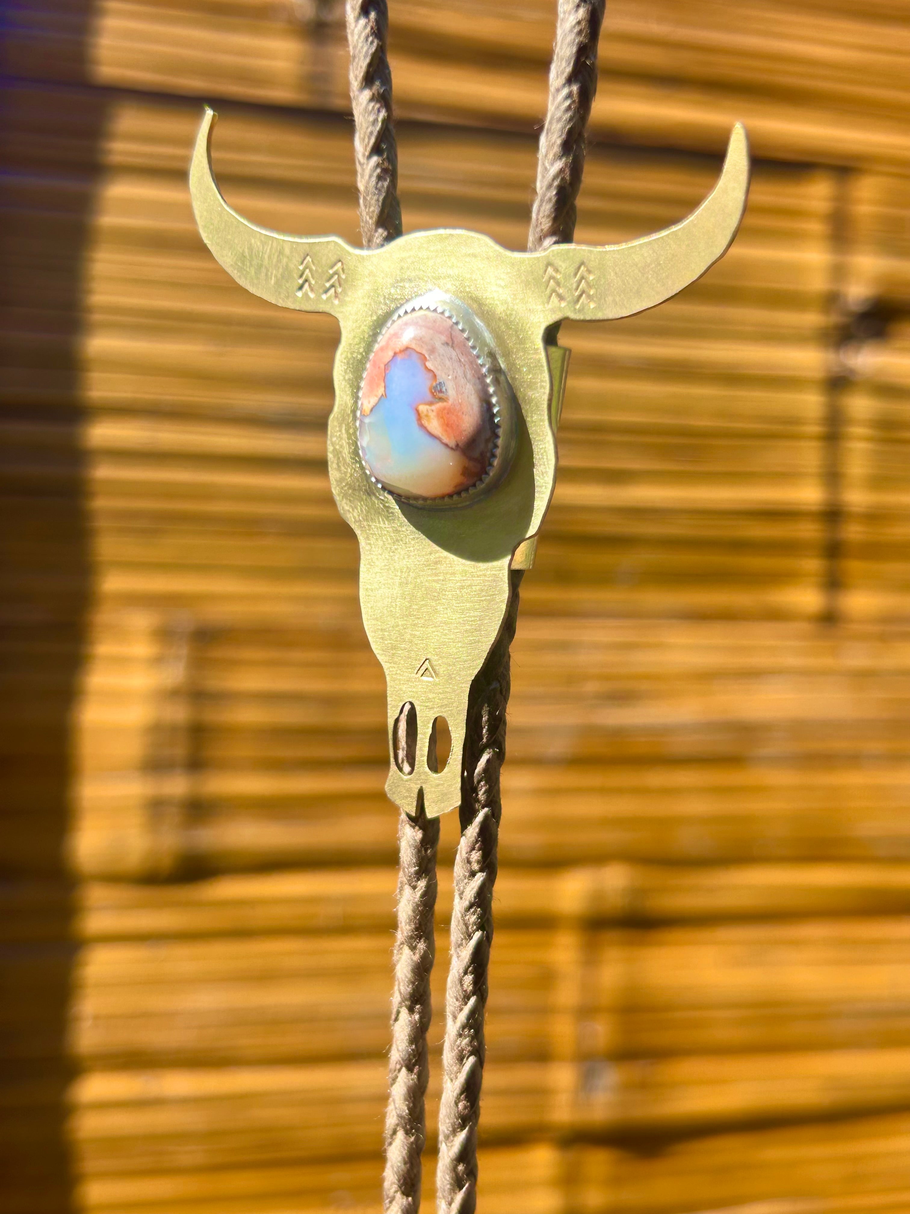 One of a Kind Fire Opal Bolo Tie #114 - Jennifer Cervelli Jewelry