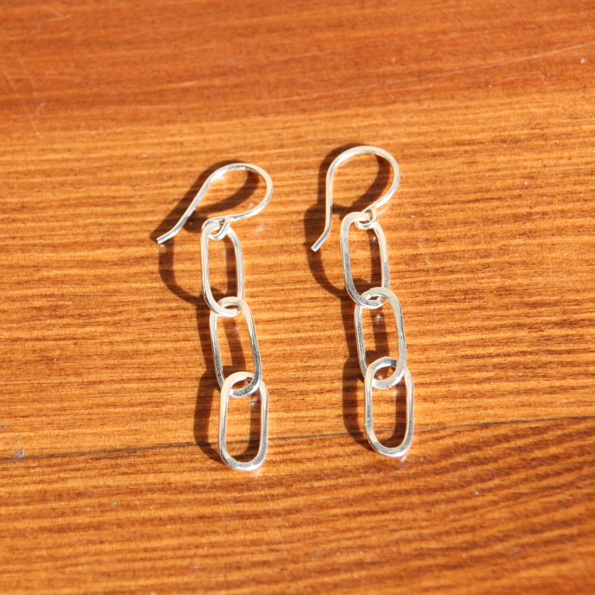 Paperclip Chain Earrings - Jennifer Cervelli Jewelry