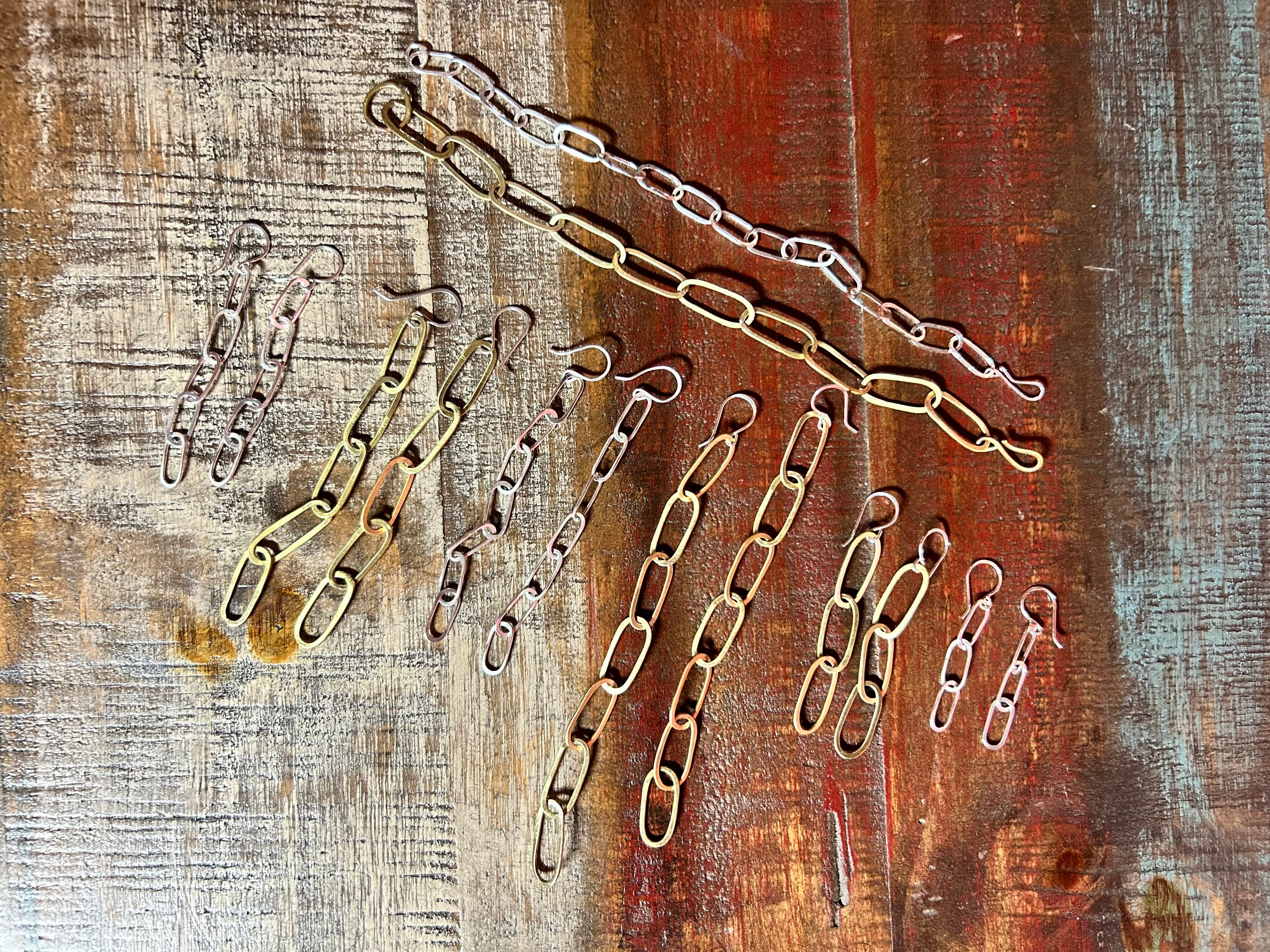 Paperclip Chain Earrings - Jennifer Cervelli Jewelry