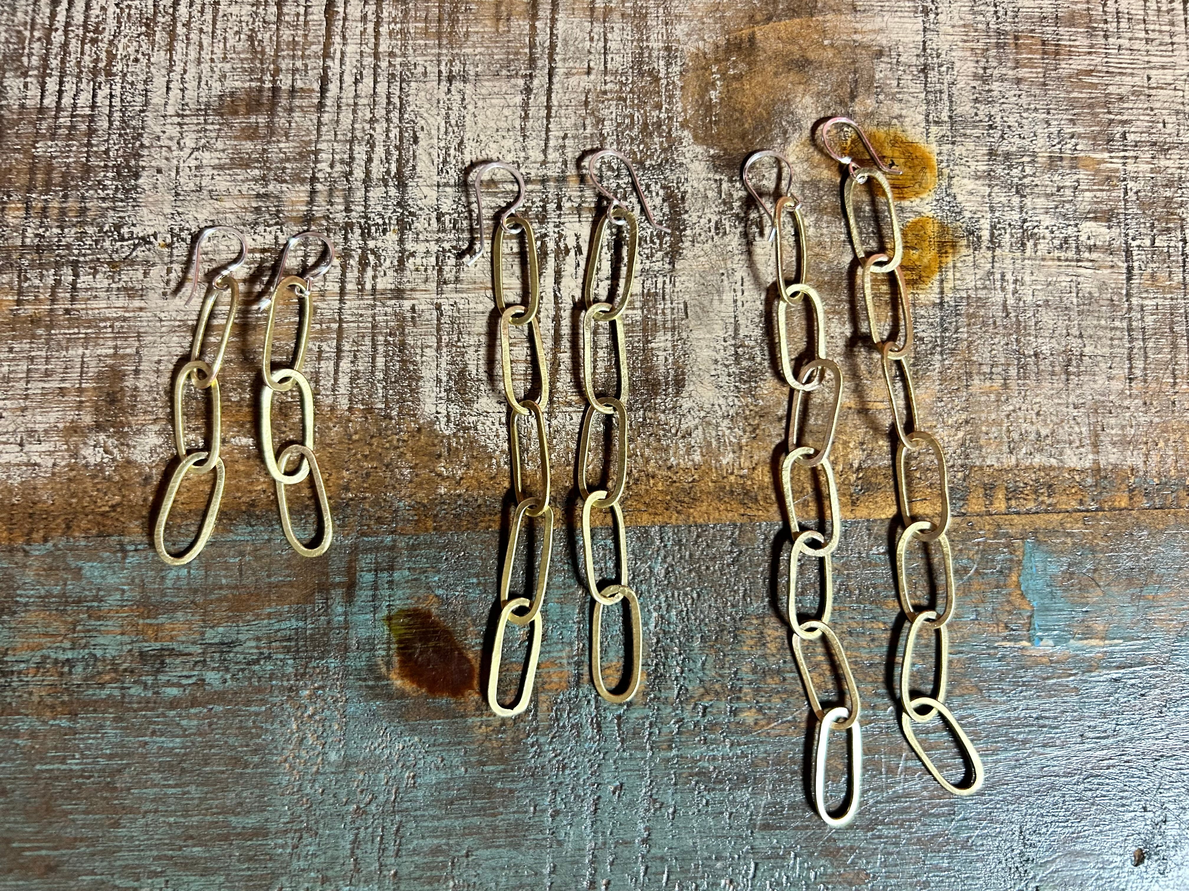 Paperclip Chain Earrings - Jennifer Cervelli Jewelry