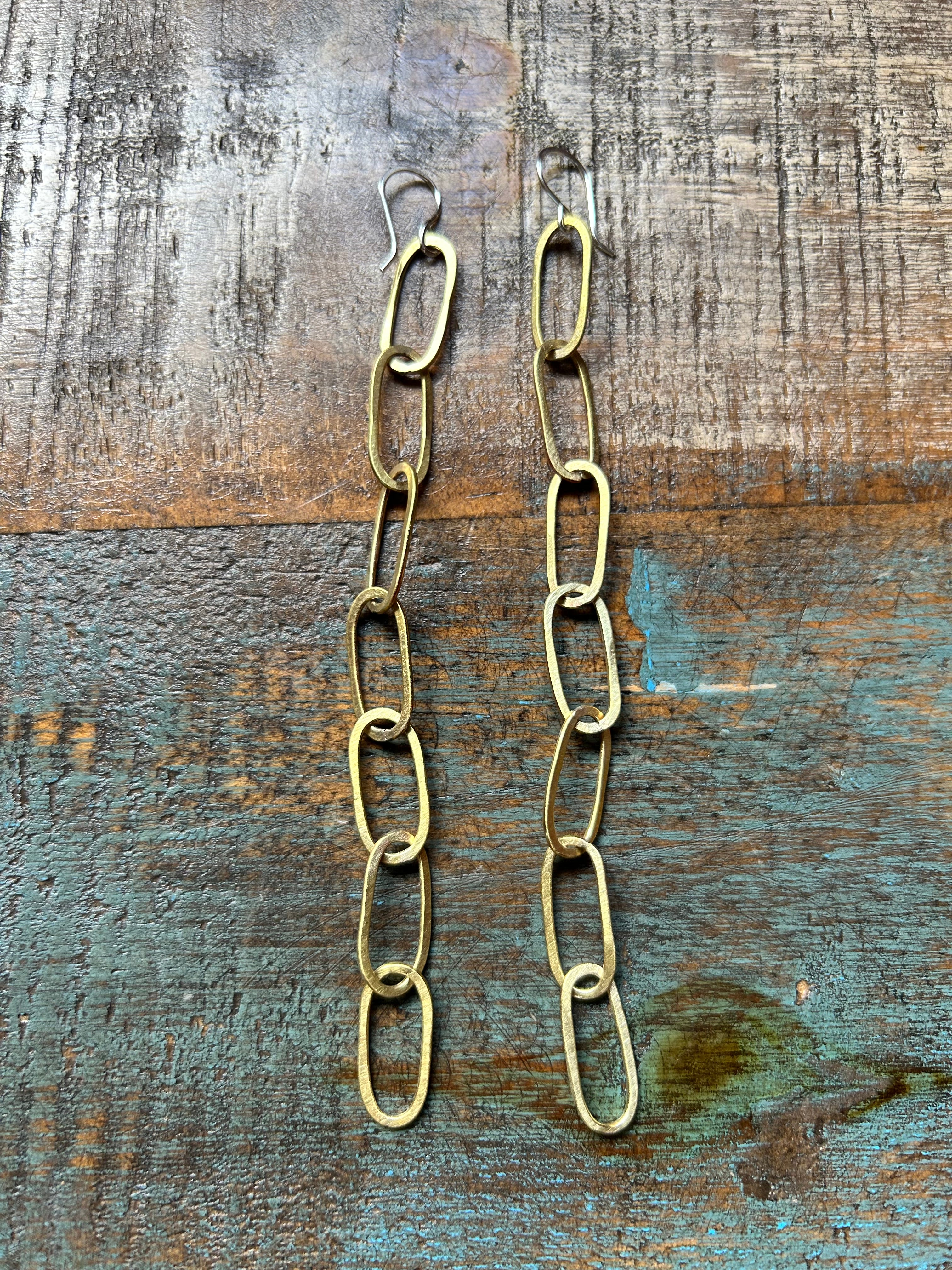 Paperclip Chain Earrings - Jennifer Cervelli Jewelry