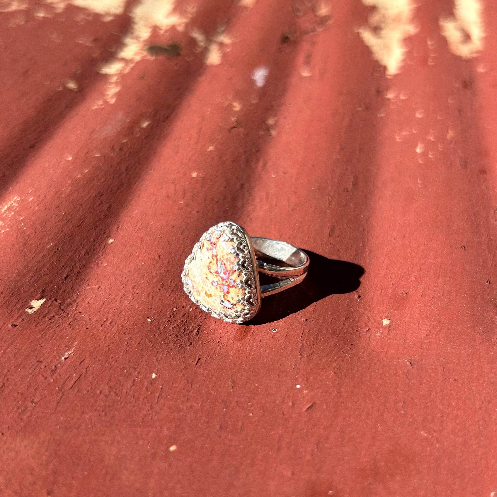 Fire Opal Statement Ring #128 - Jennifer Cervelli Jewelry