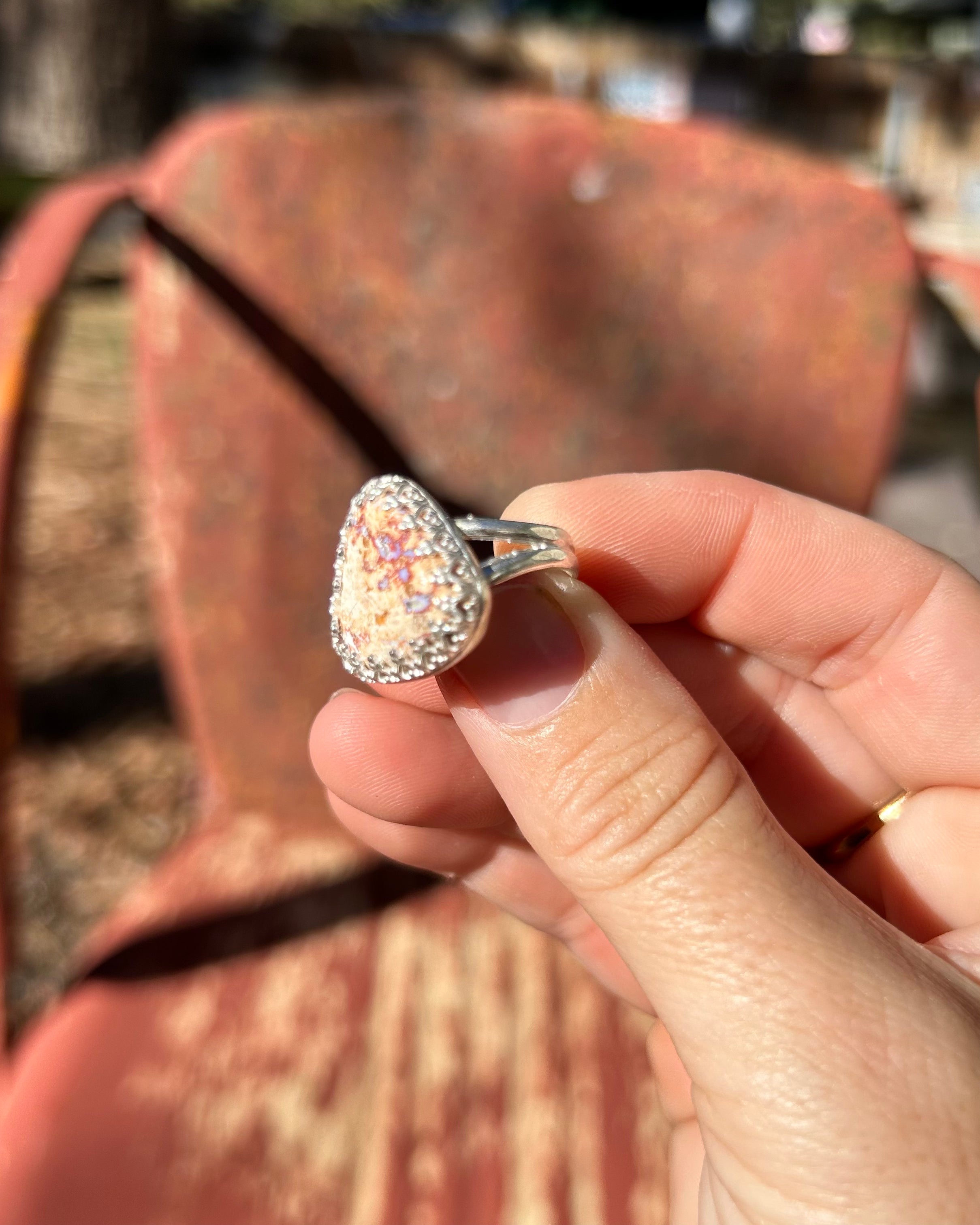 Fire Opal Statement Ring #128 - Jennifer Cervelli Jewelry