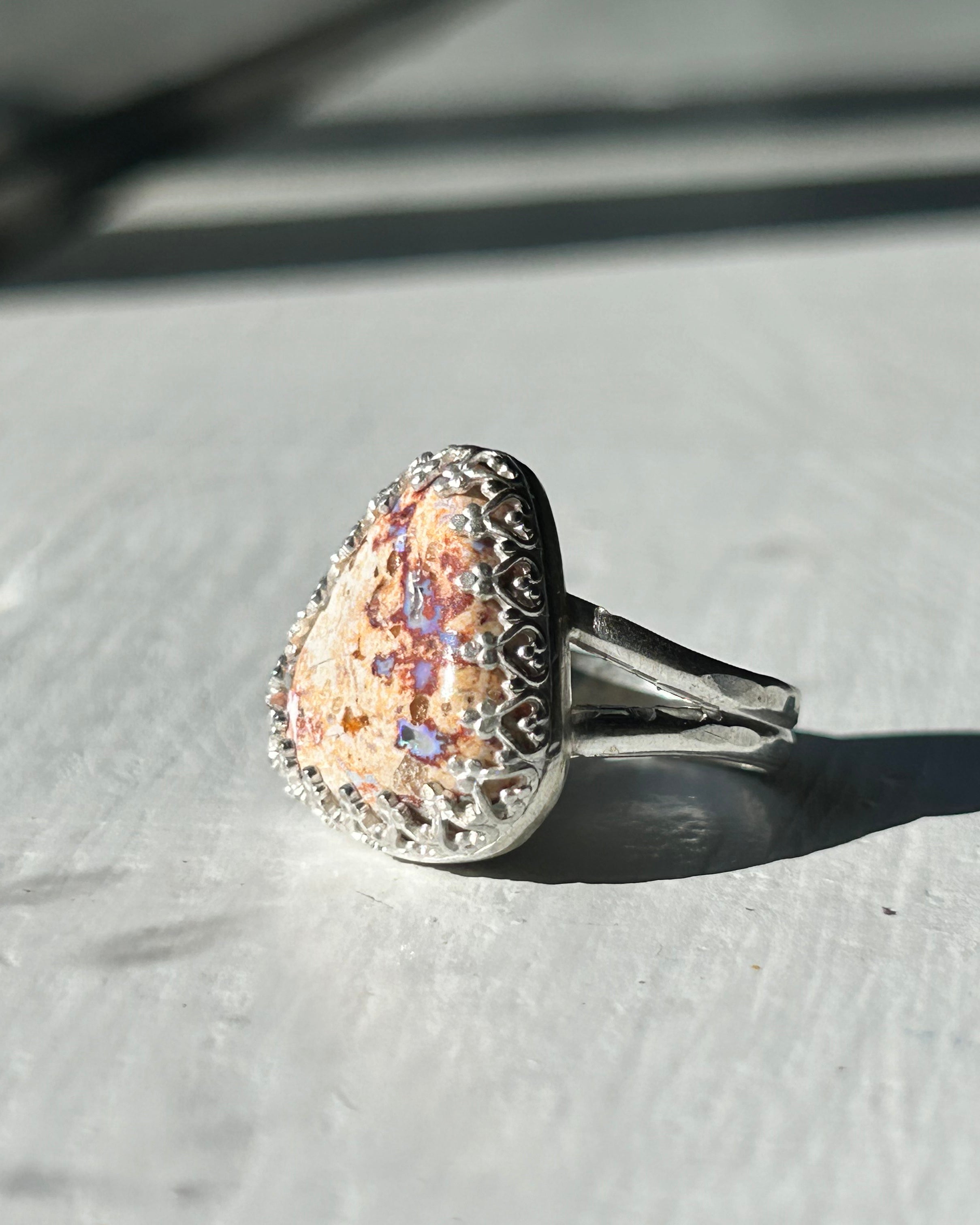 Fire Opal Statement Ring #128 - Jennifer Cervelli Jewelry