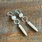 Ariel Earrings - White Pearl and Howlite Earrings - Jennifer Cervelli Jewelry
