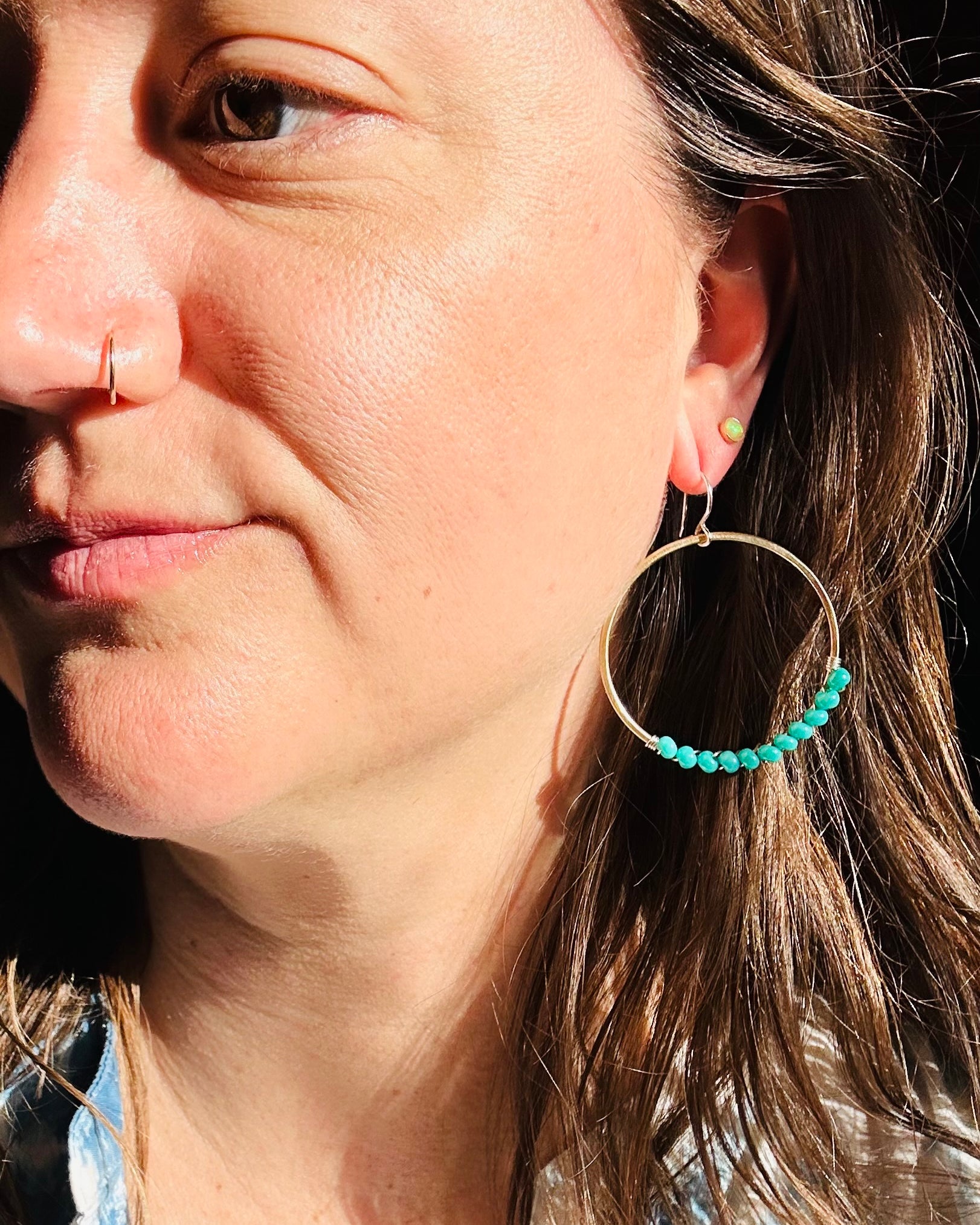 Solstice Hoops – Ocean Aura - Jennifer Cervelli Jewelry