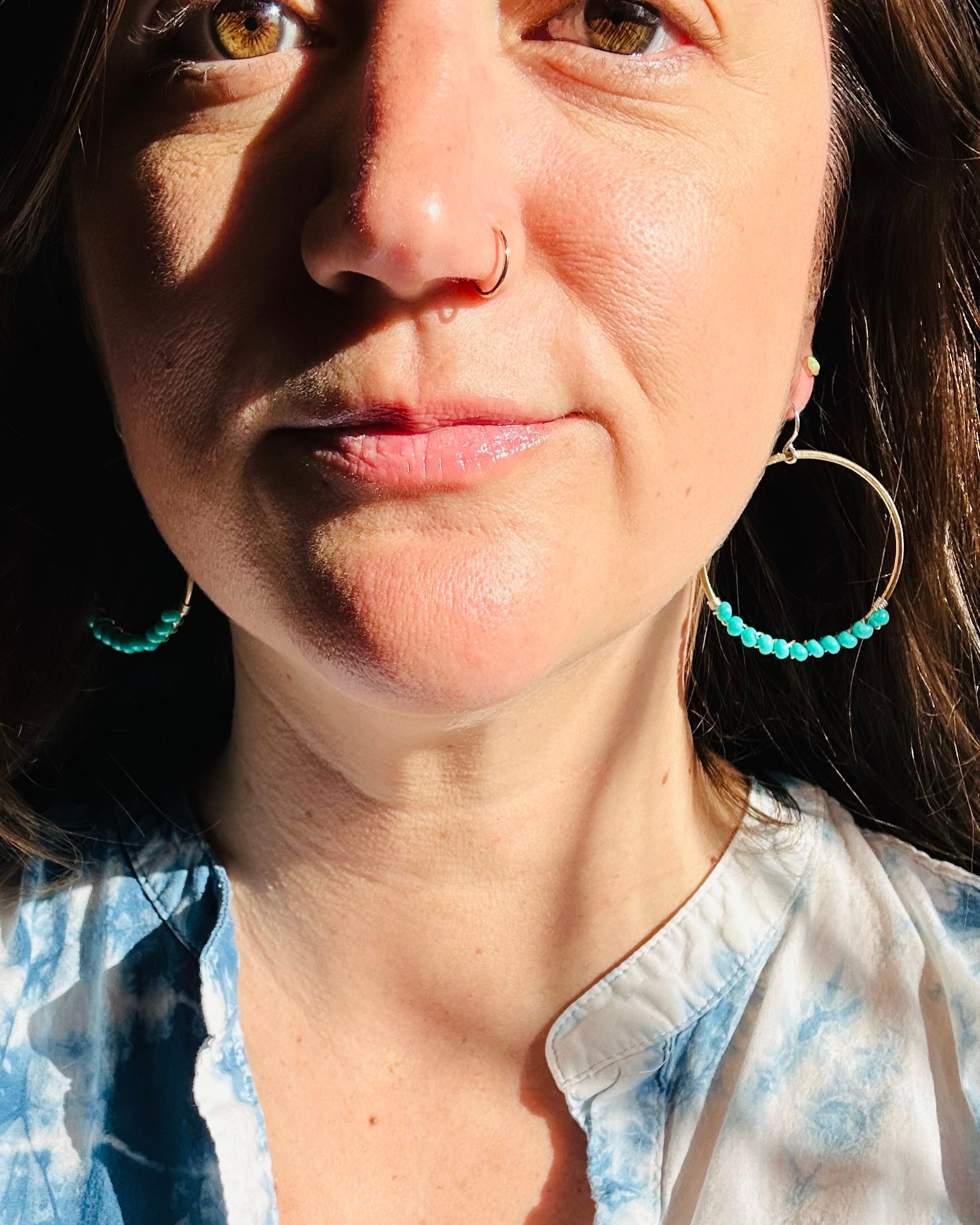 Solstice Hoops – Ocean Aura - Jennifer Cervelli Jewelry