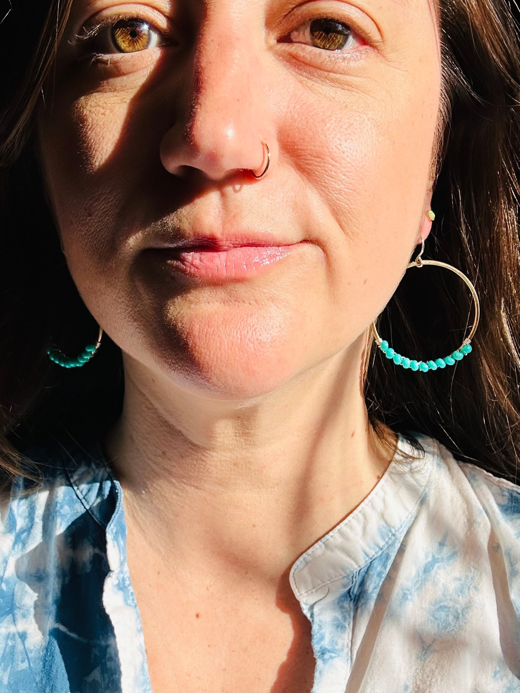 Solstice Hoops – Ocean Aura - Jennifer Cervelli Jewelry