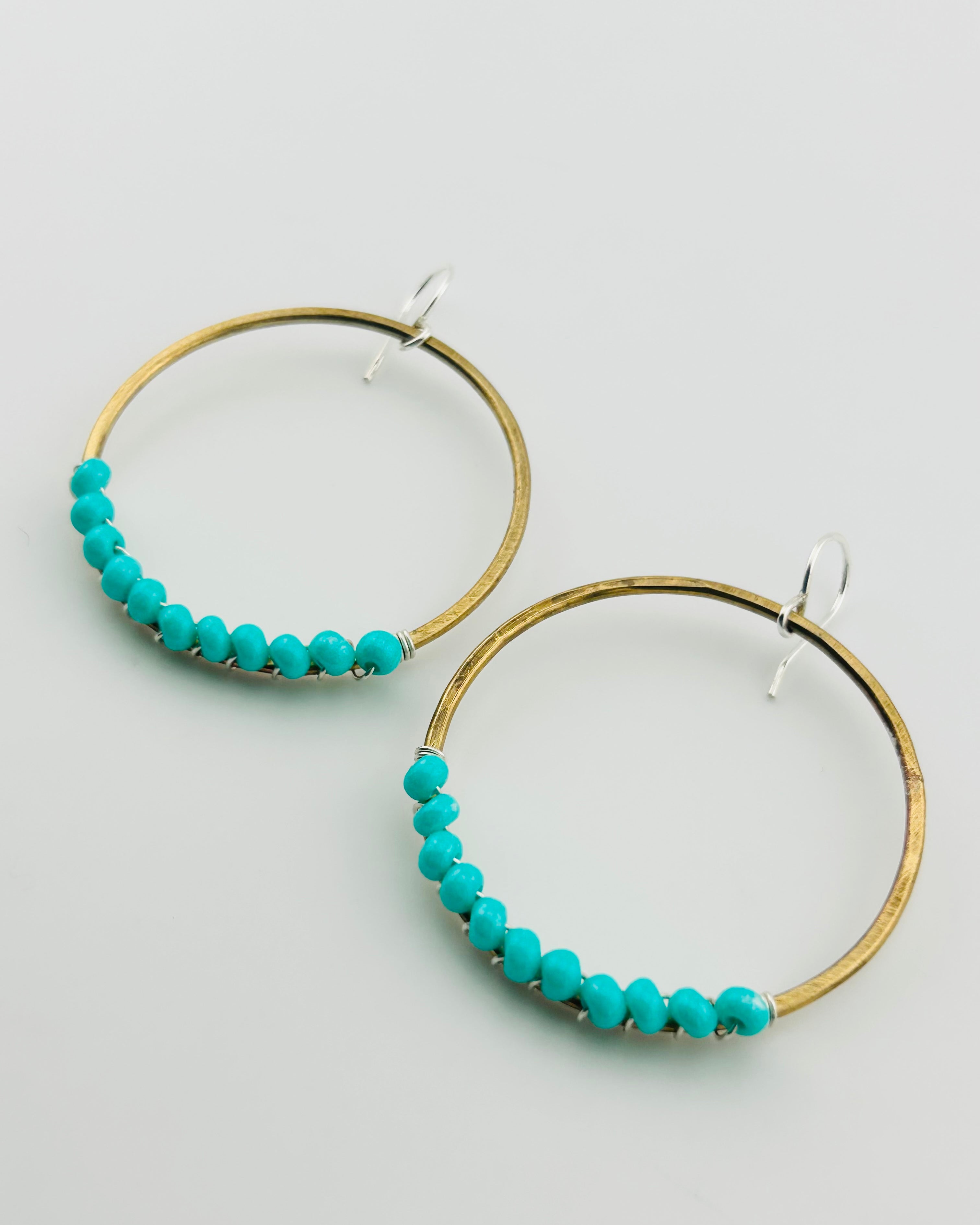 Solstice Hoops – Ocean Aura - Jennifer Cervelli Jewelry