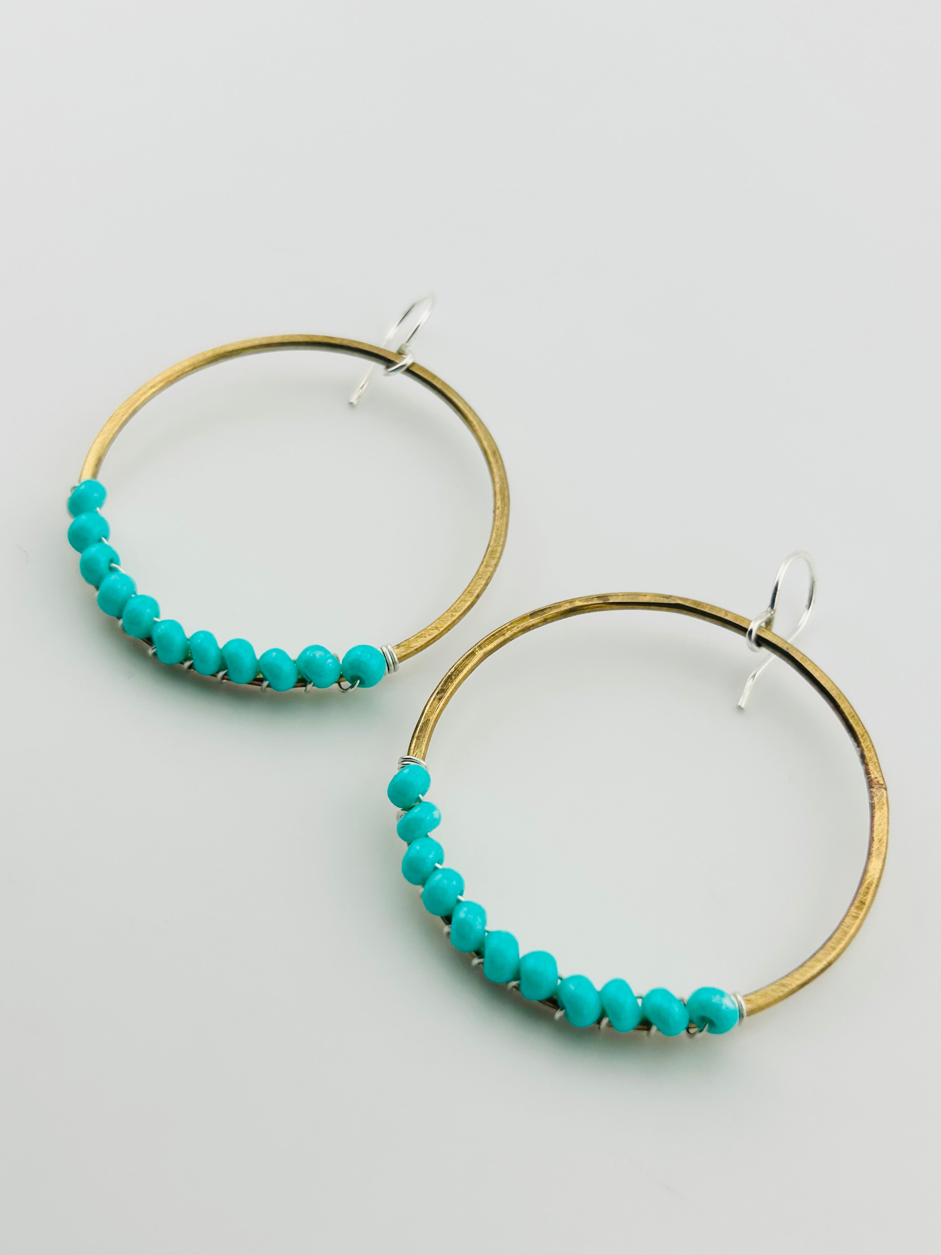 Solstice Hoops – Ocean Aura - Jennifer Cervelli Jewelry