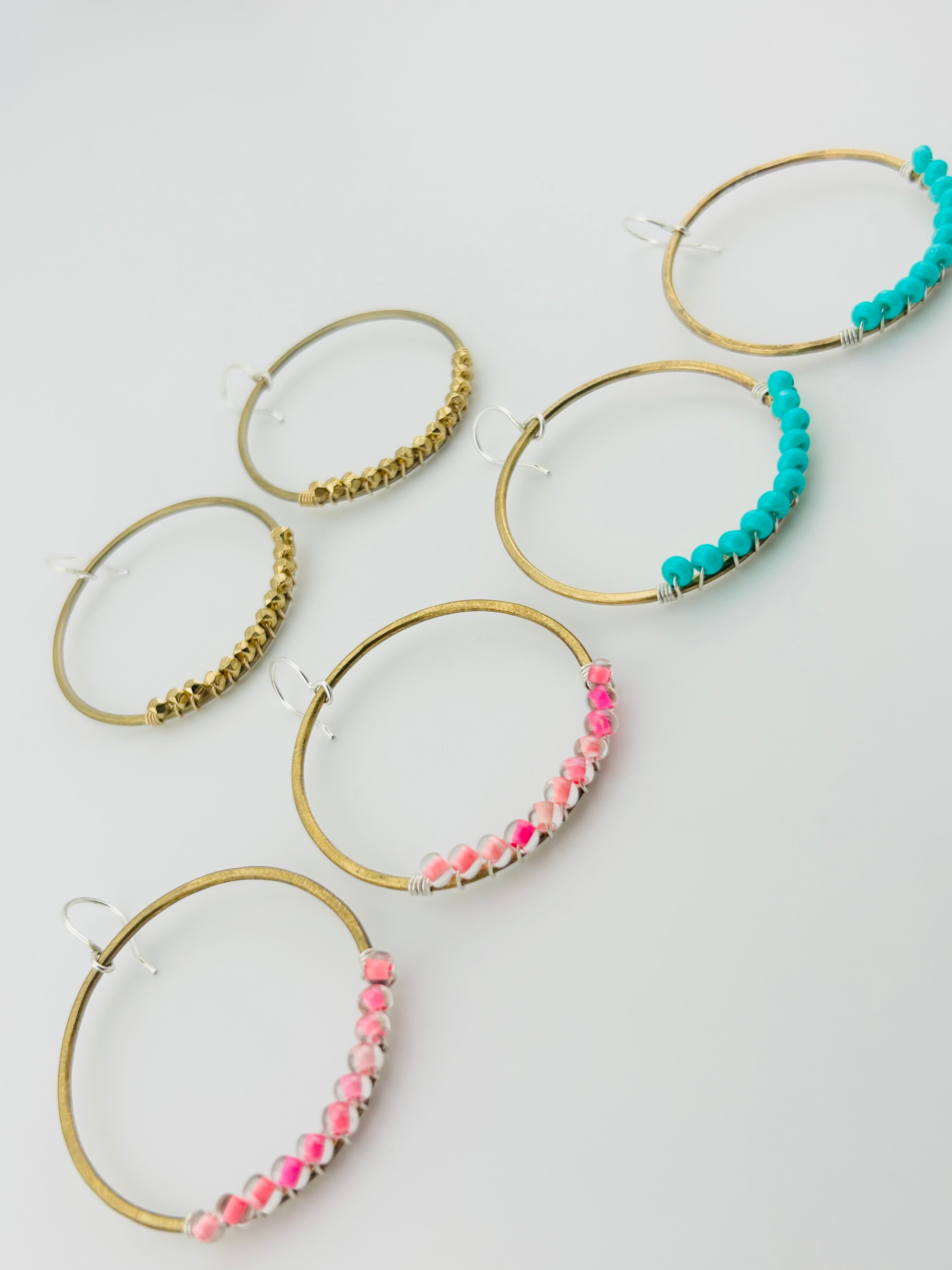 Solstice Hoops – Ocean Aura - Jennifer Cervelli Jewelry