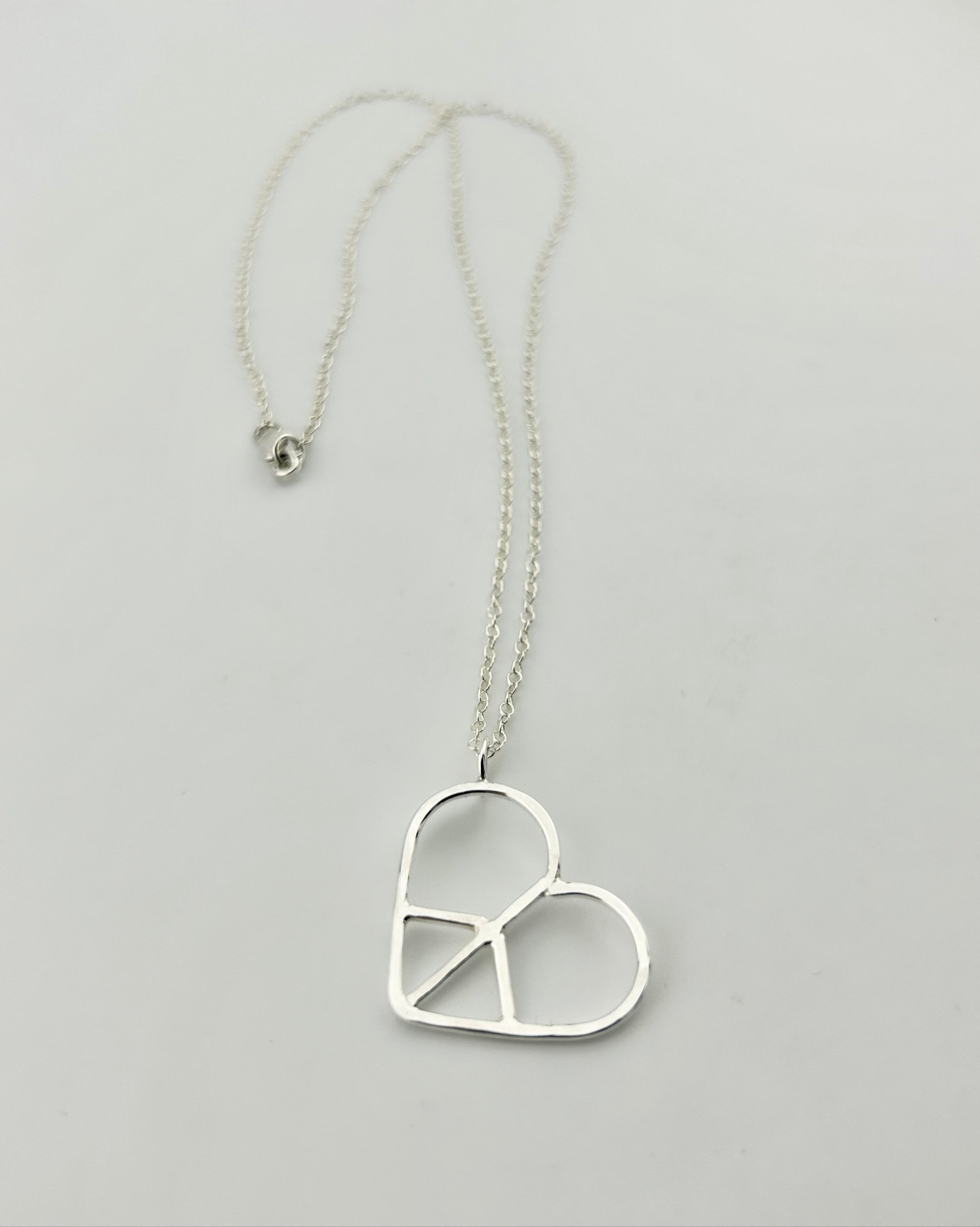 Heart Shaped Peace Sign Necklace - Jennifer Cervelli Jewelry