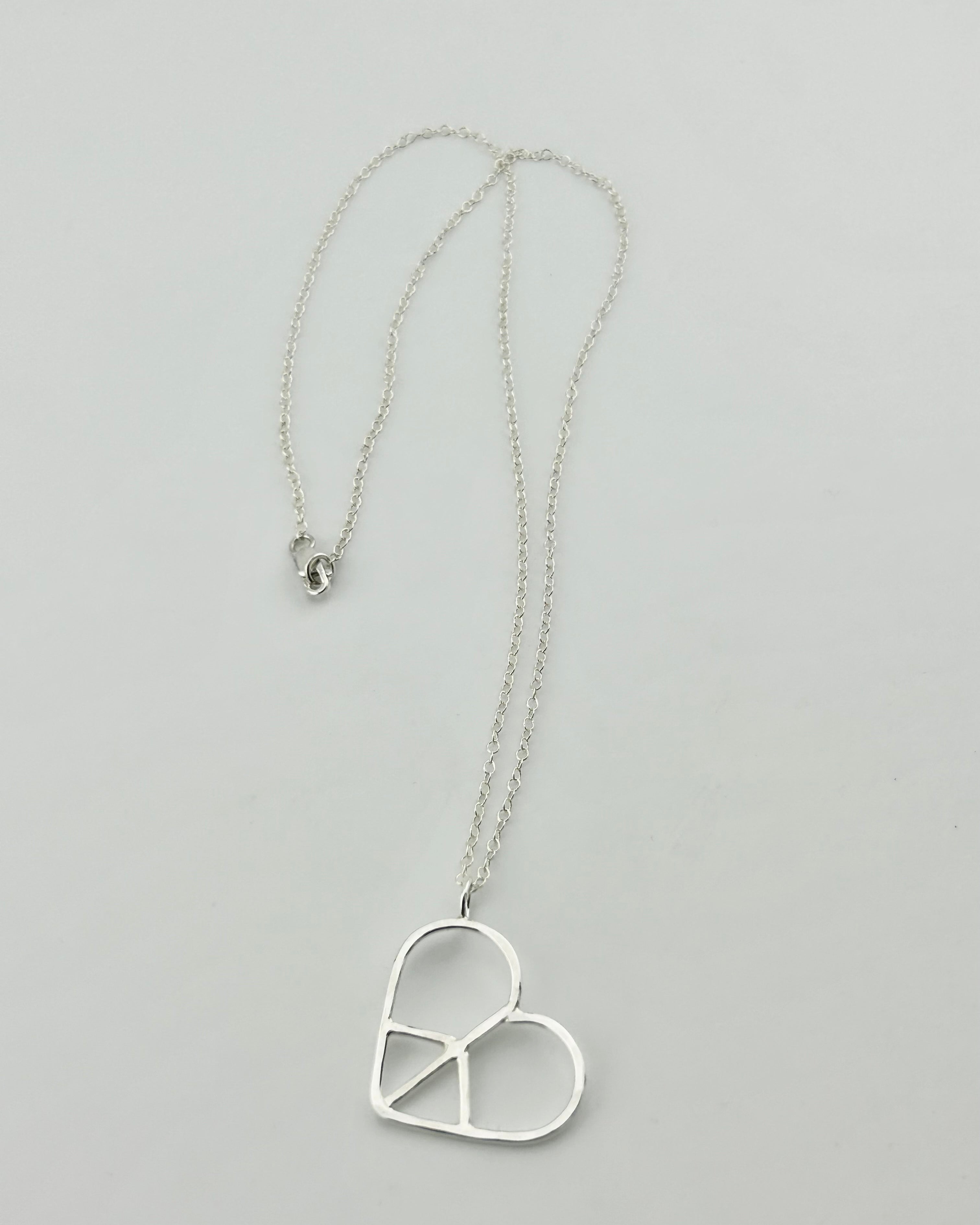 Heart Shaped Peace Sign Necklace - Jennifer Cervelli Jewelry