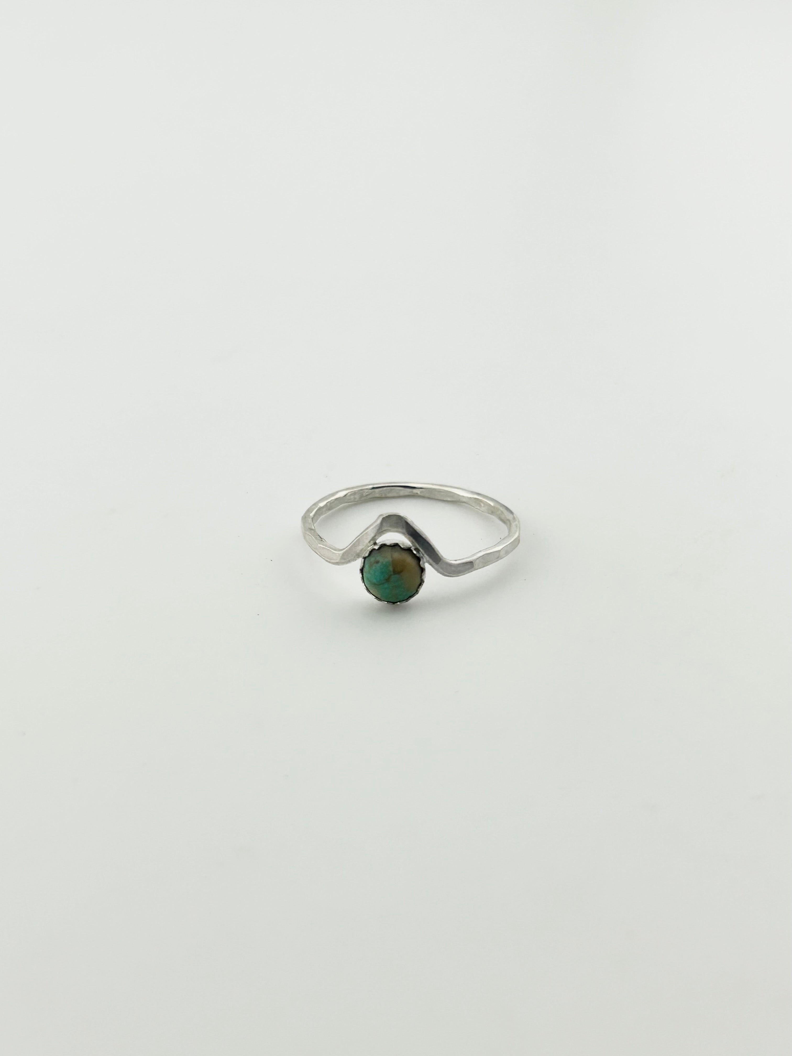 Turquoise Chevron Stacking Ring - Jennifer Cervelli Jewelry