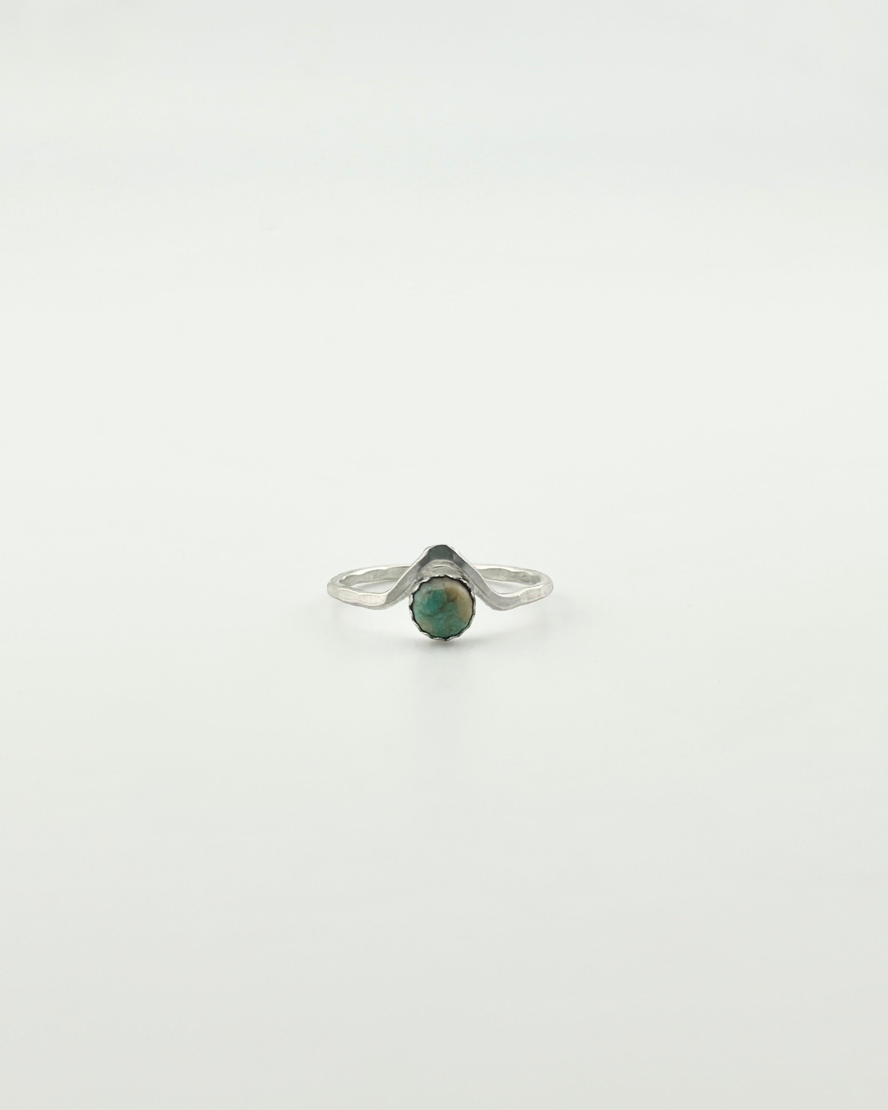 Turquoise Chevron Stacking Ring - Jennifer Cervelli Jewelry