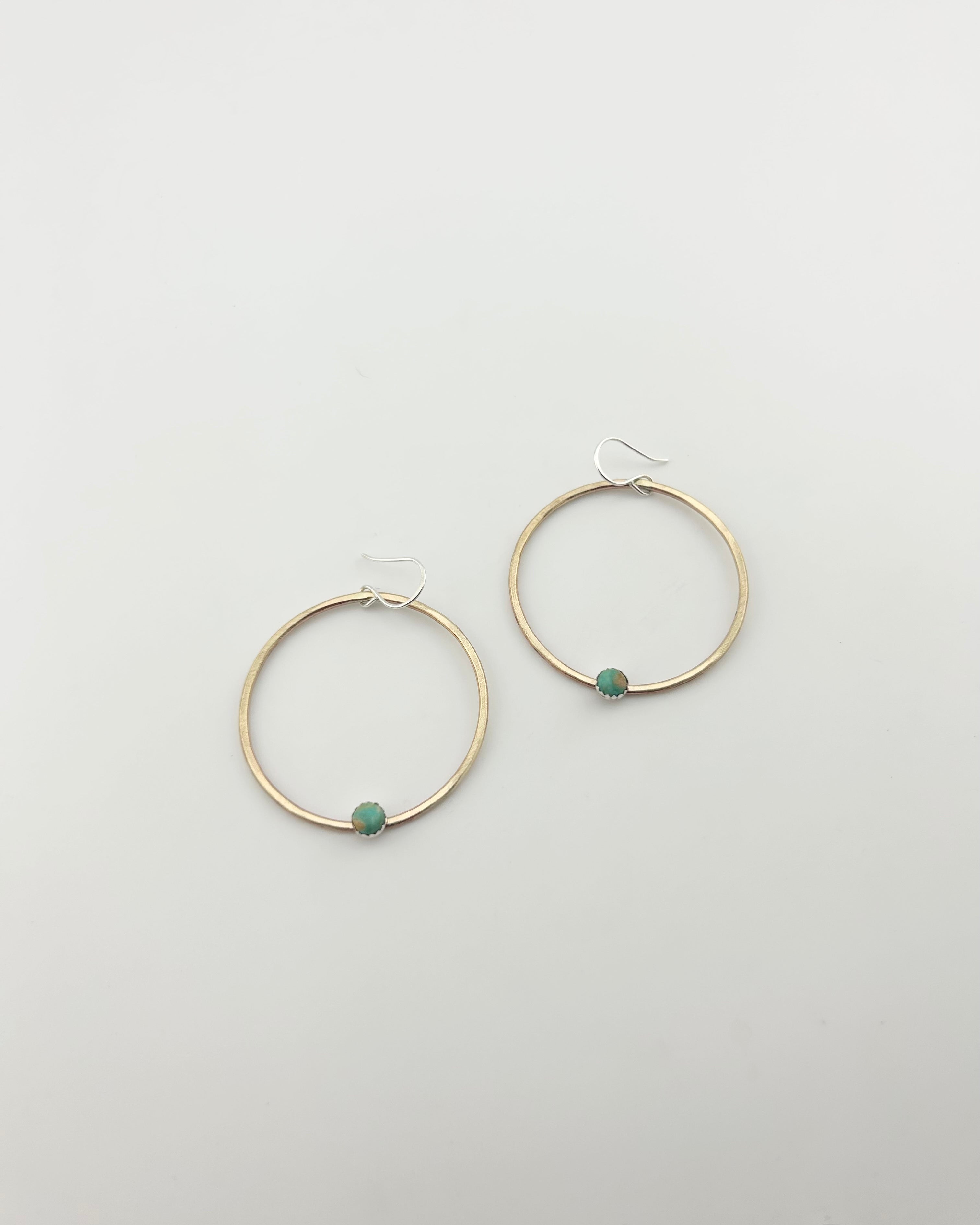 Solstice Hoops – Mona Lisa Turquoise - Jennifer Cervelli Jewelry