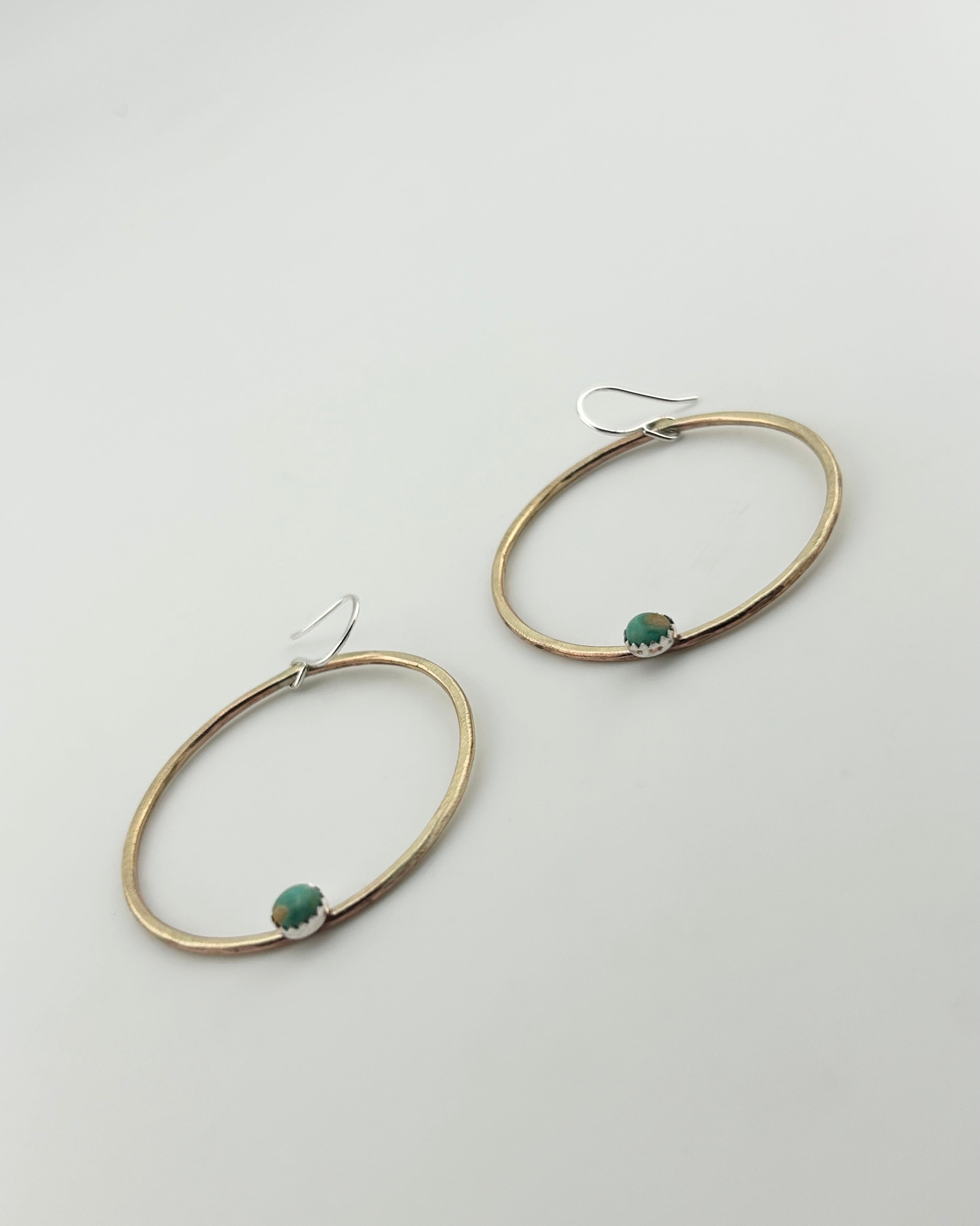 Solstice Hoops – Mona Lisa Turquoise - Jennifer Cervelli Jewelry