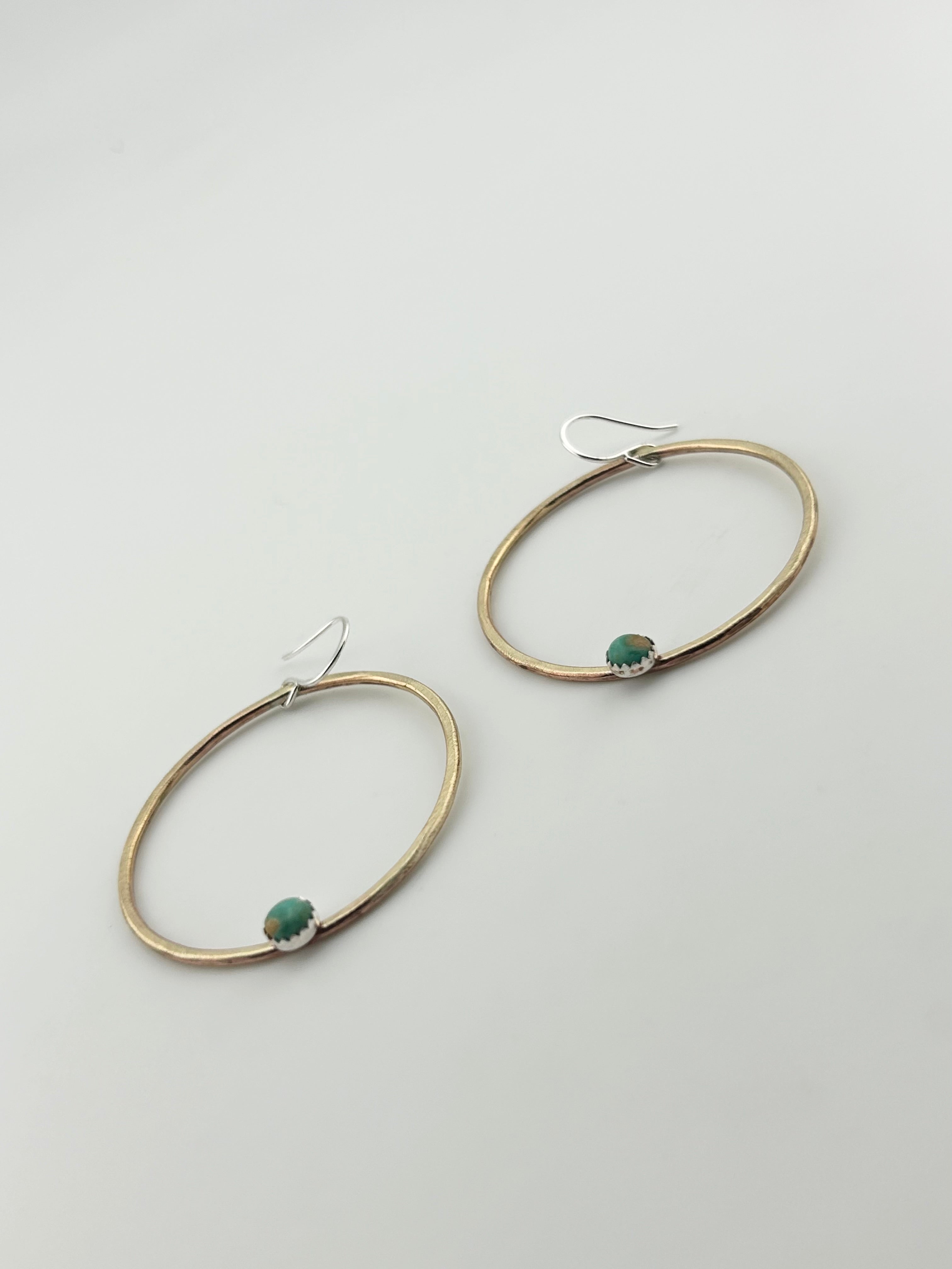 Solstice Hoops – Mona Lisa Turquoise - Jennifer Cervelli Jewelry