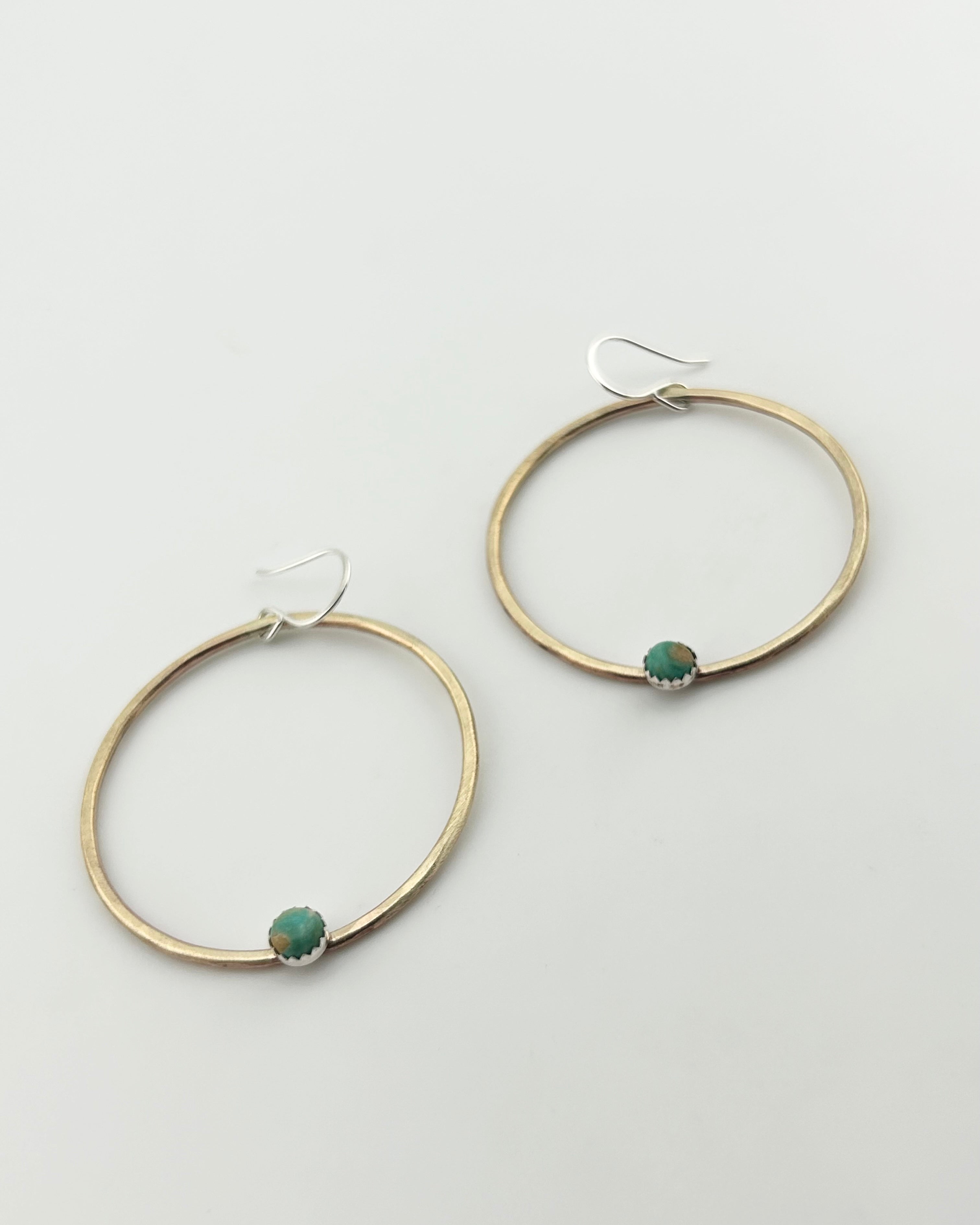 Solstice Hoops – Mona Lisa Turquoise - Jennifer Cervelli Jewelry
