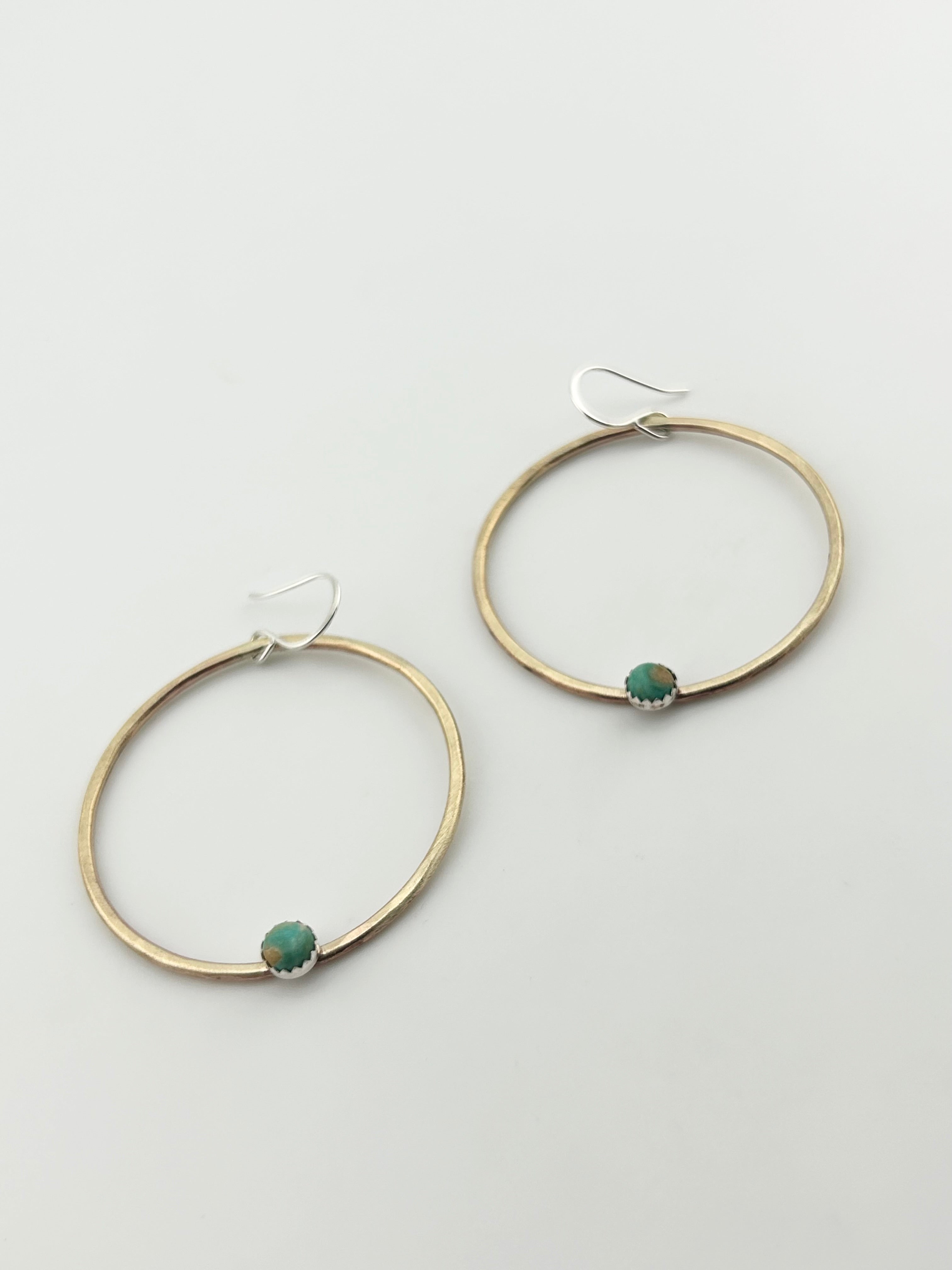 Solstice Hoops – Mona Lisa Turquoise - Jennifer Cervelli Jewelry