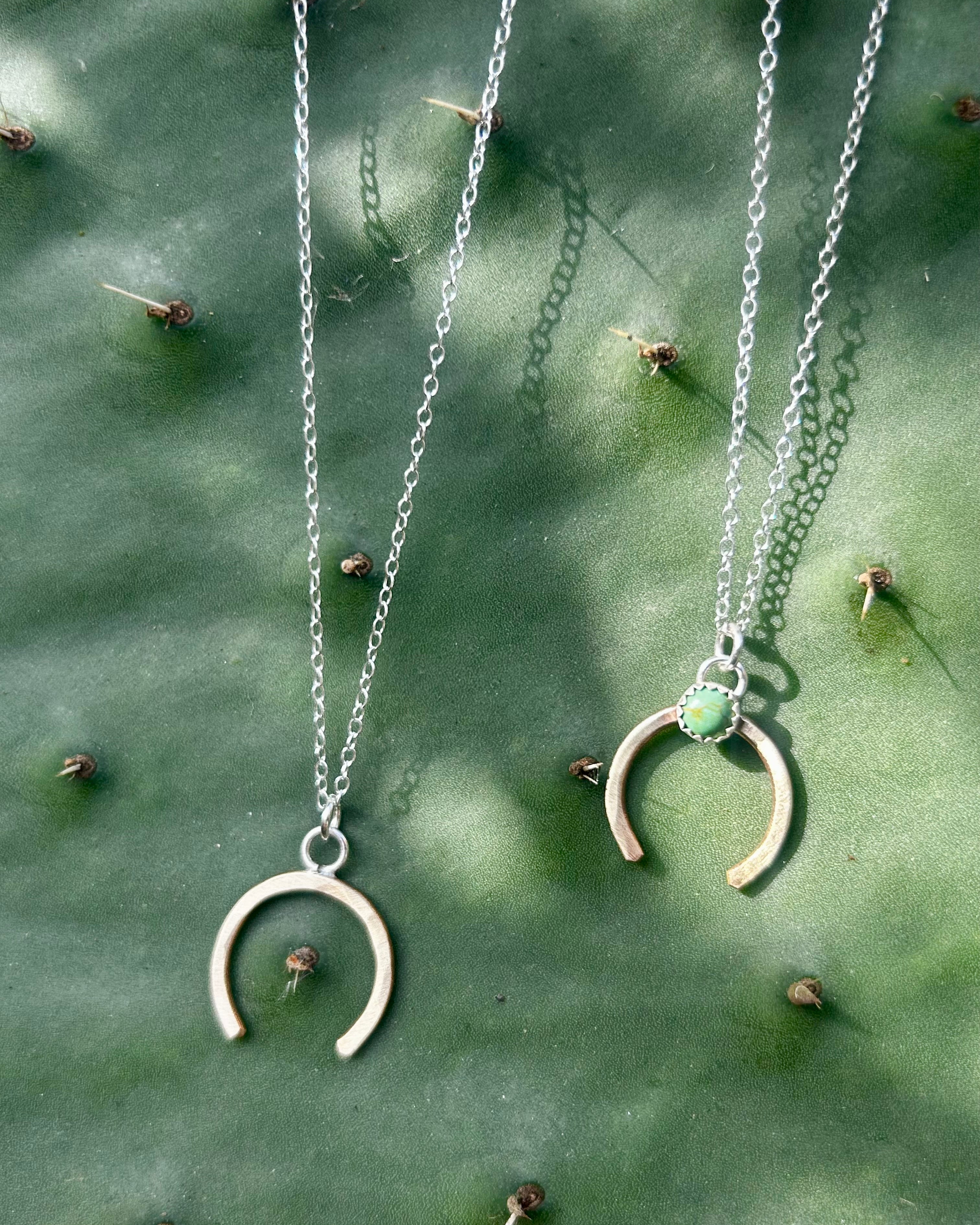 Share Luck - Lucky Horseshoe Charm Necklace - Turquoise - Jennifer Cervelli Jewelry