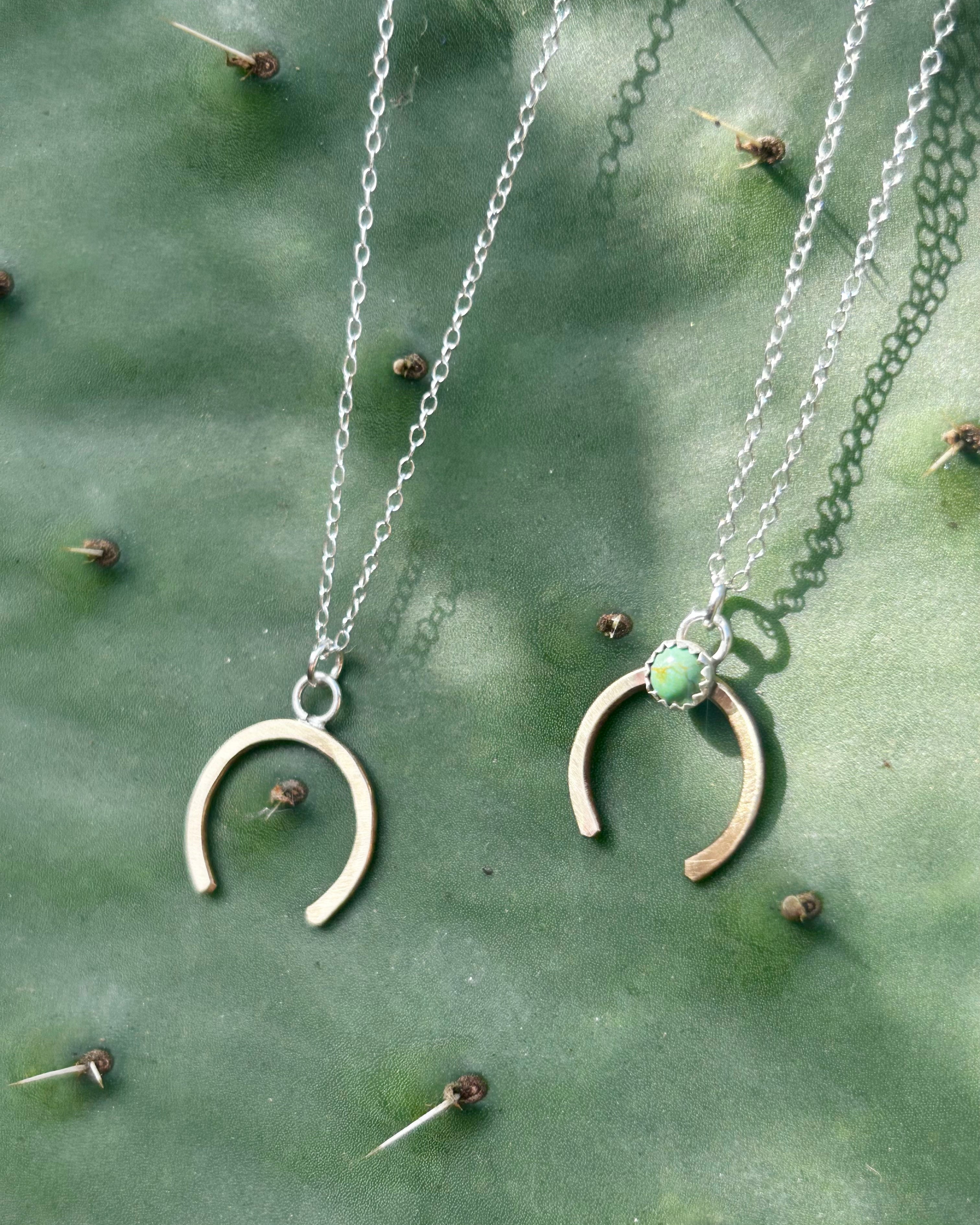 Share Luck - Lucky Horseshoe Charm Necklace - Turquoise - Jennifer Cervelli Jewelry