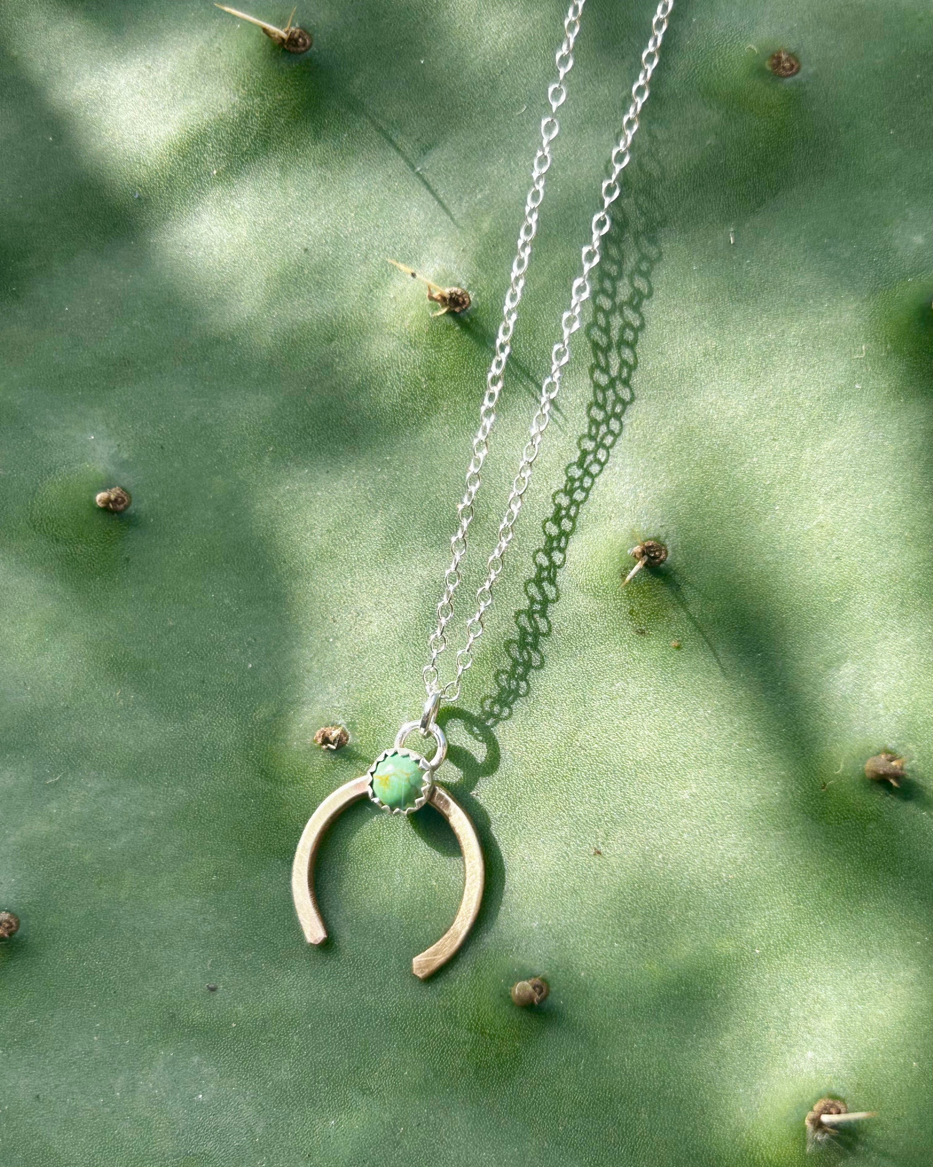 Share Luck - Lucky Horseshoe Charm Necklace - Turquoise - Jennifer Cervelli Jewelry