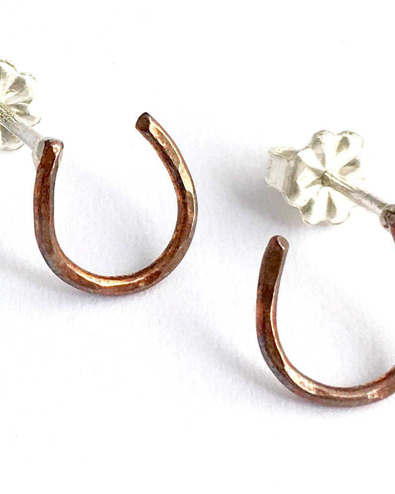 Lucky Horseshoe Stud Earrings